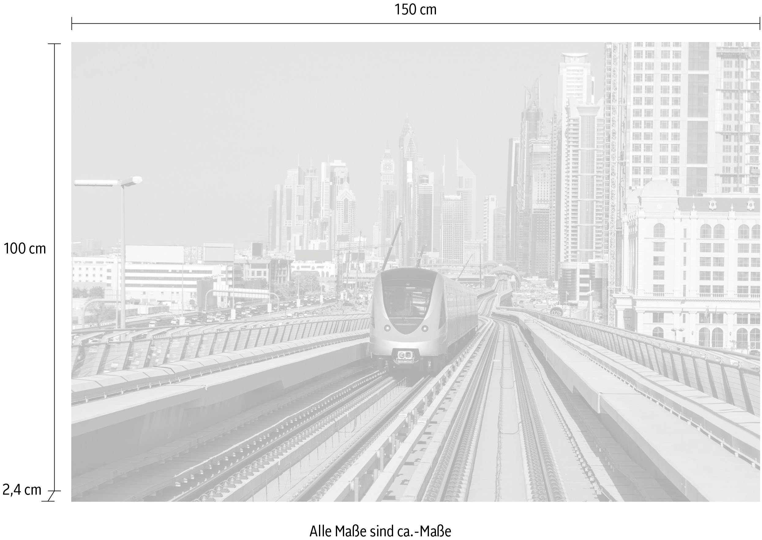 queence Artprint op acrylglas Bahngleis Fine Art-print in galeriekwaliteit