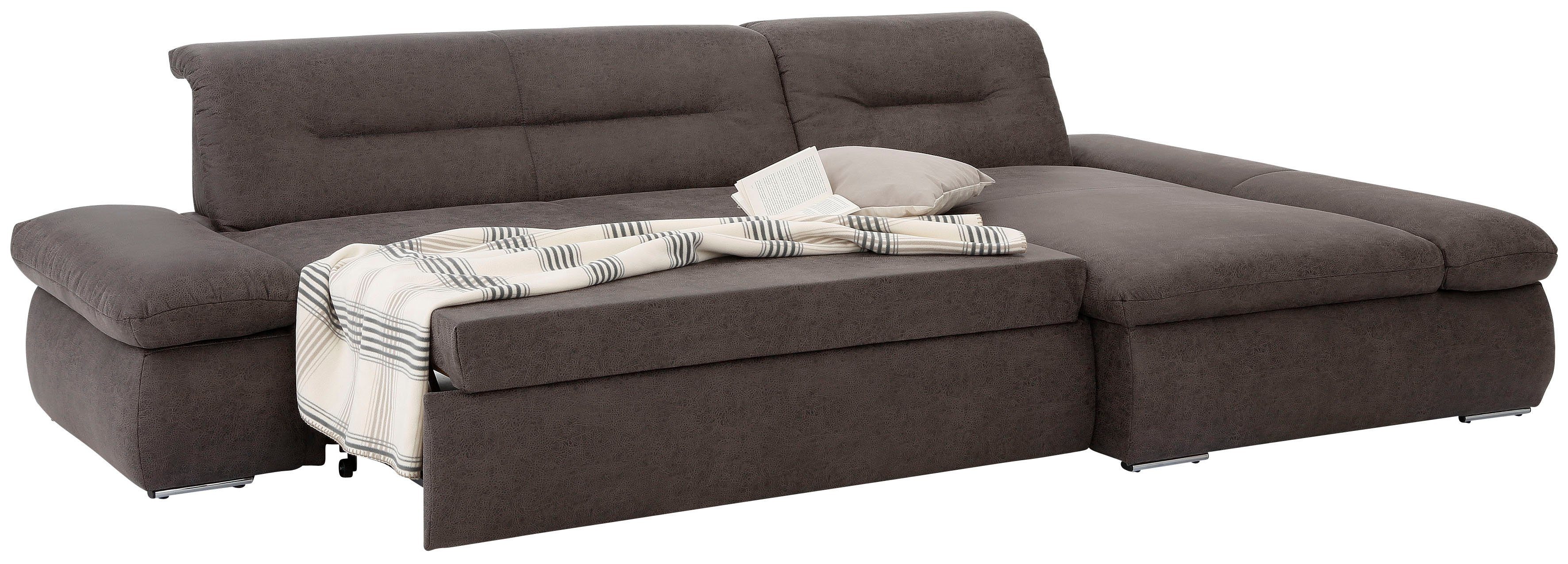 INOSIGN Hoekbank Avesa L-vorm Naar keuze met armleuningverstelling en slaapfunctie, bxdxh: 300x172x80cm