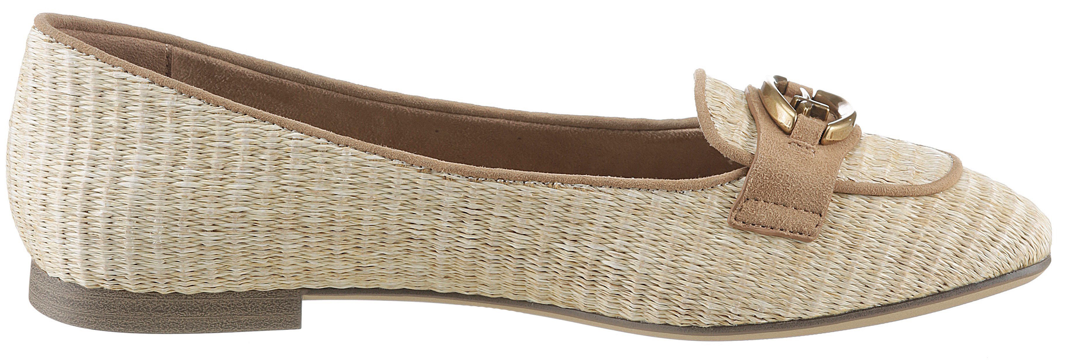 Tamaris Ballerina's , blockhak, instapschoen, business schoen met tamaris-sieraad