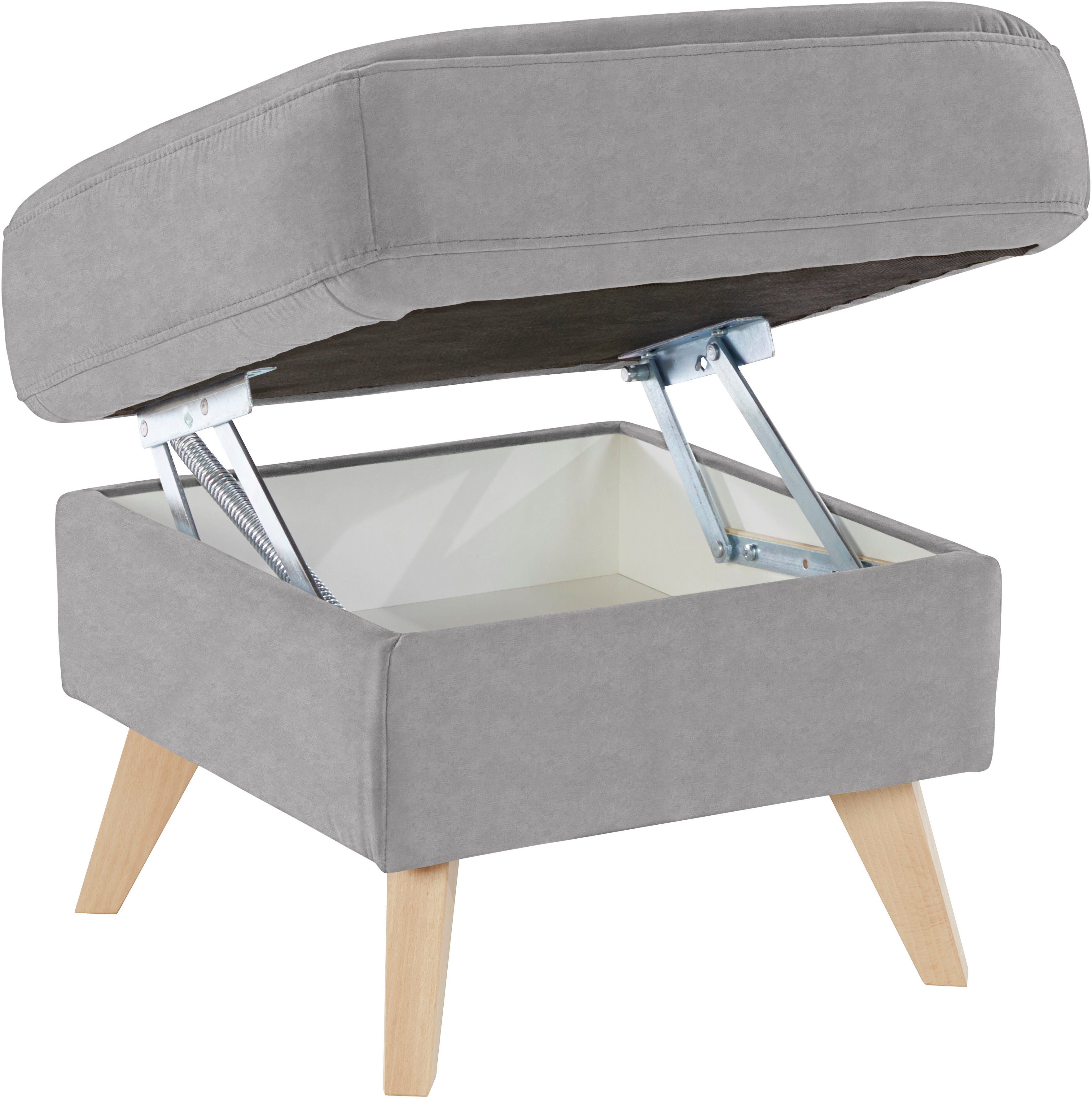 exxpo - sofa fashion Hocker Nappa met praktische opbergruimte onder de zitting