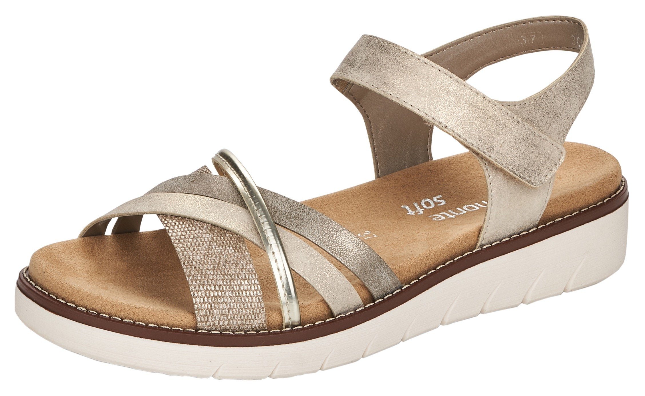 Remonte Sandalen , sleehak, zomerschoen, sandalette met uitneembare zachte inlegzool