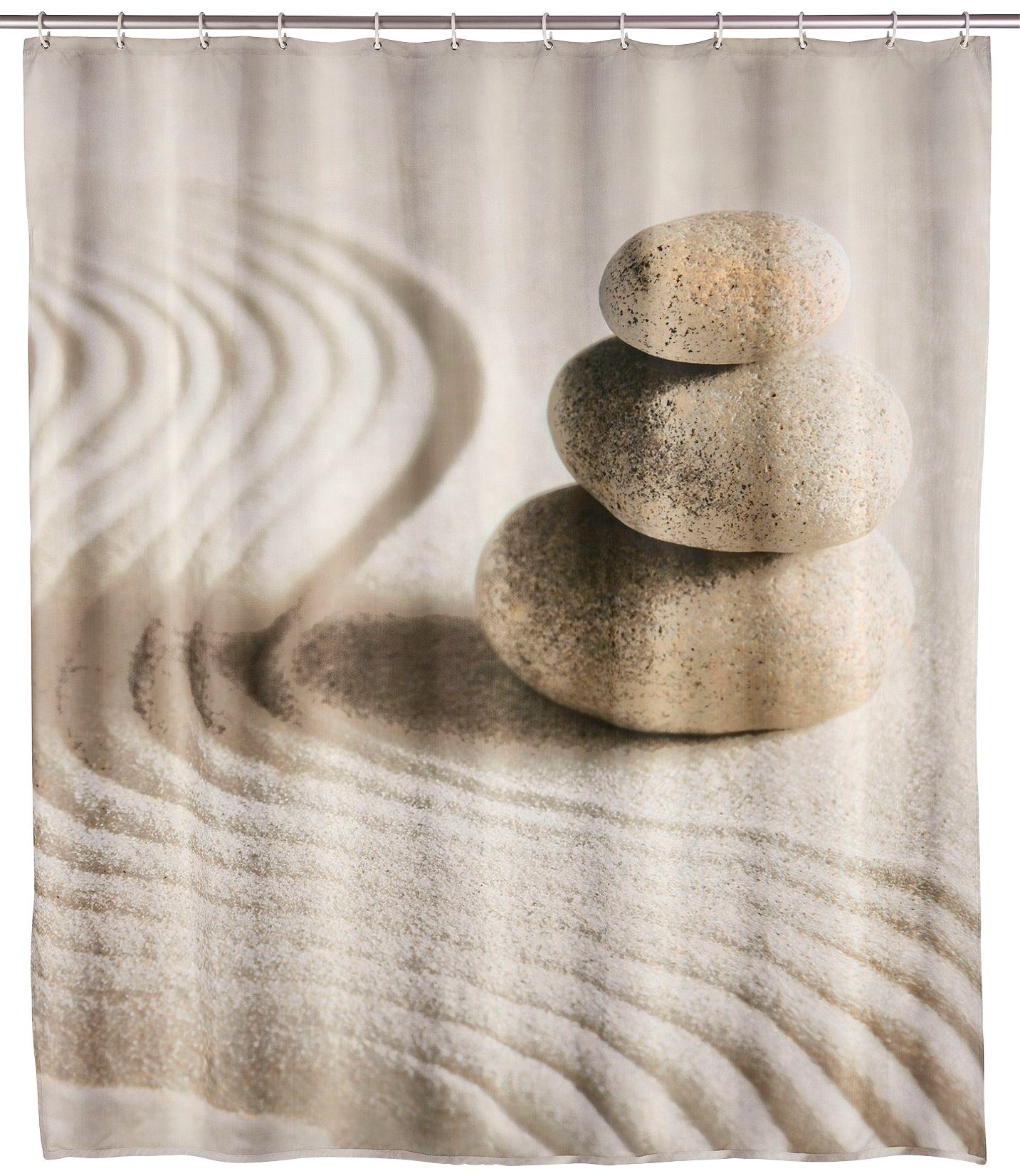 Wenko Stone douche gordijn Sand and Stone 180x200xcm Polyester Stone