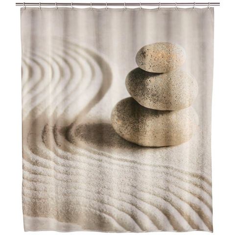 Wenko Stone douche gordijn Sand and Stone 180x200xcm Polyester Stone