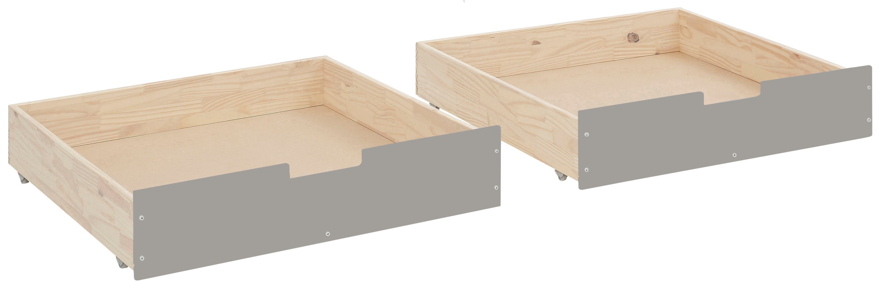 Lüttenhütt Bedlade Janne set van 2, grenenhout en mdf, breedte per lade 97 cm
