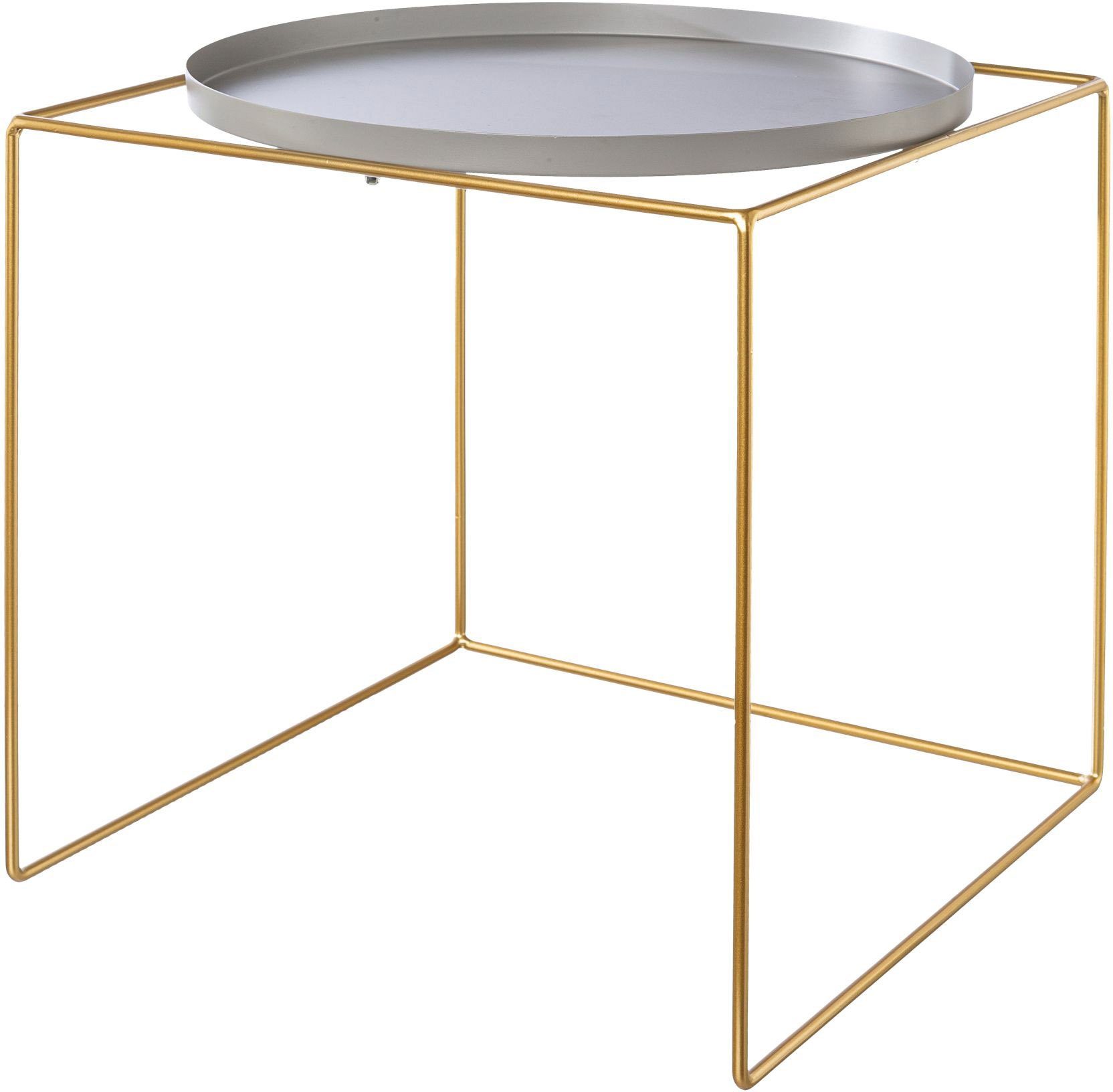 Creativ deco Bijzettafel in 2-delige set, in nesting-design, van metaal, hoogte ca. 47 en 42 cm (set, 2 stuks)