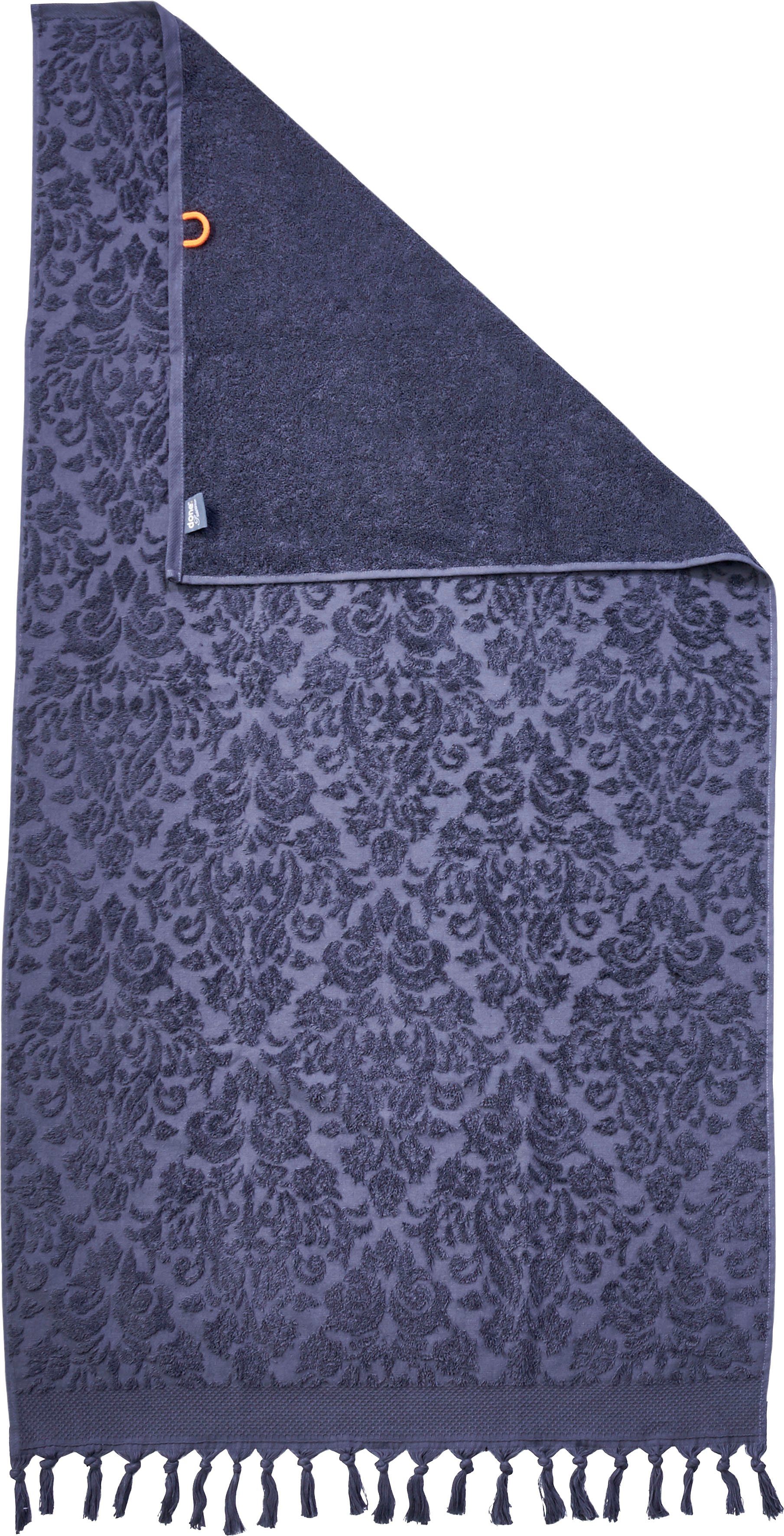 done.® Douchelaken Provence ORNAMENTS Unikleurig, ornamenten, met franje (1 stuk)