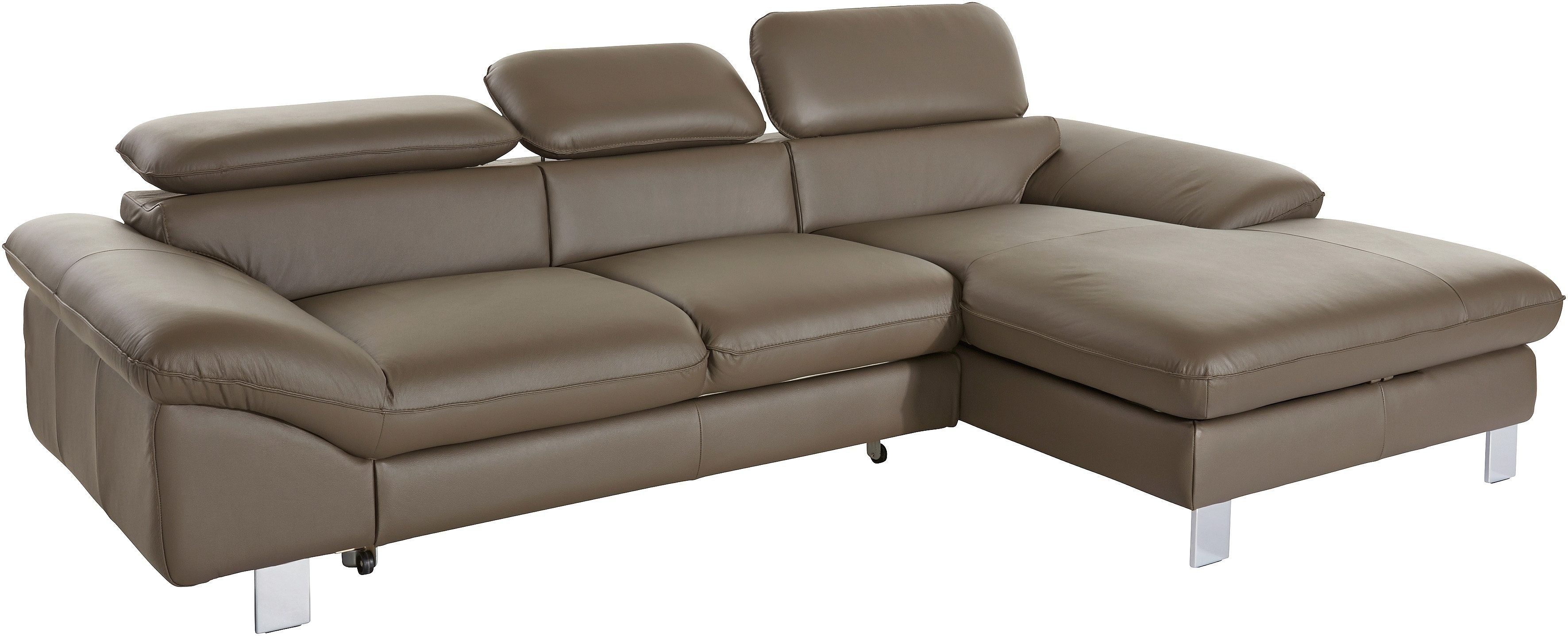 COTTA Zithoek Driver L-vorm Set bestaande uit: hoekbank met hoofdverstelling & hocker (set)
