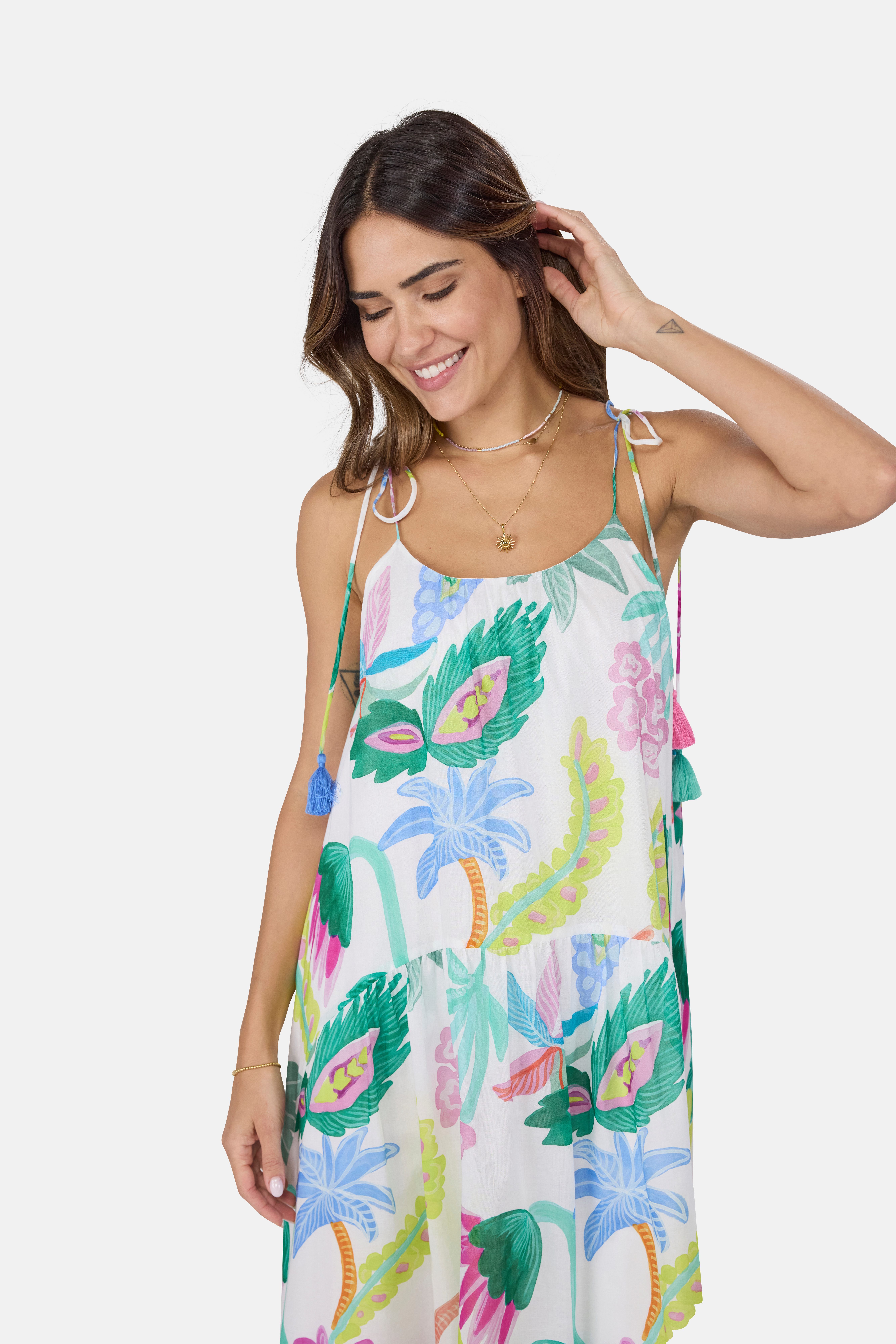 Lieblingsstück Zomerjurk met tropical-print