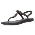 tamaris sandalen met mooi ornament zwart