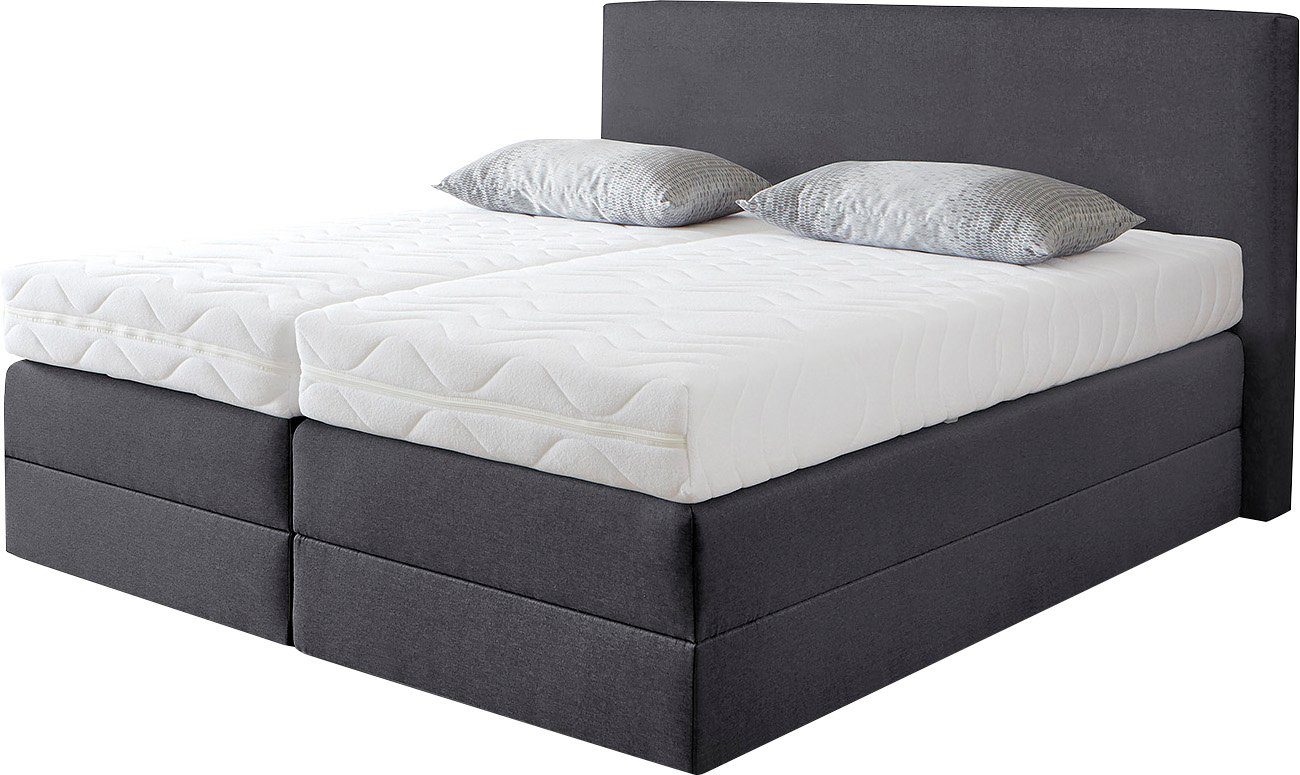 Westfalia Polsterbetten Boxspring naar keuze met topmatras van koudschuim boxsprings grijs