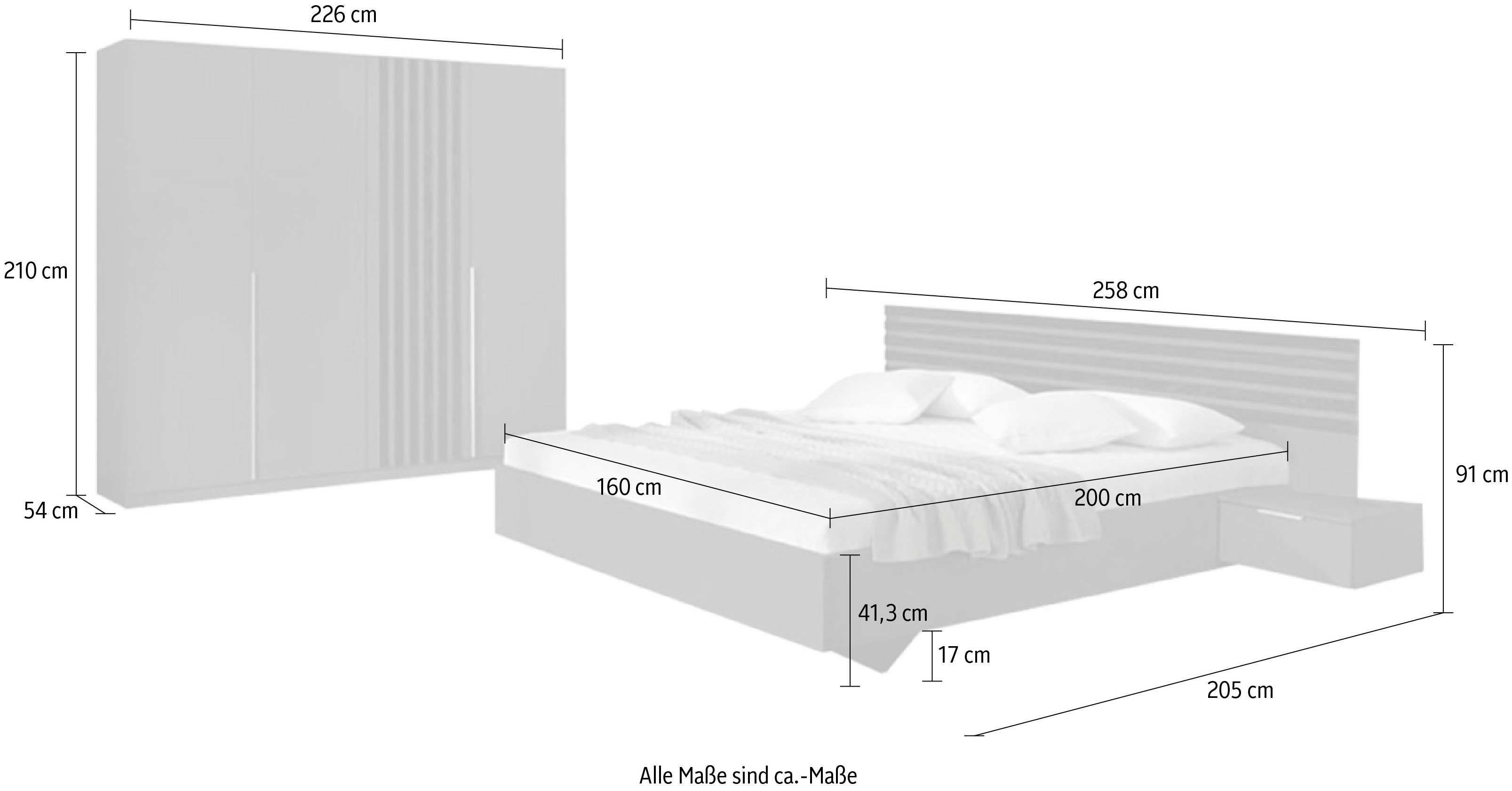 rauch Slaapkamerserie Lamella met elegante lattengarnering (set)