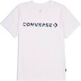 converse t-shirt floral logo graphic tee wit
