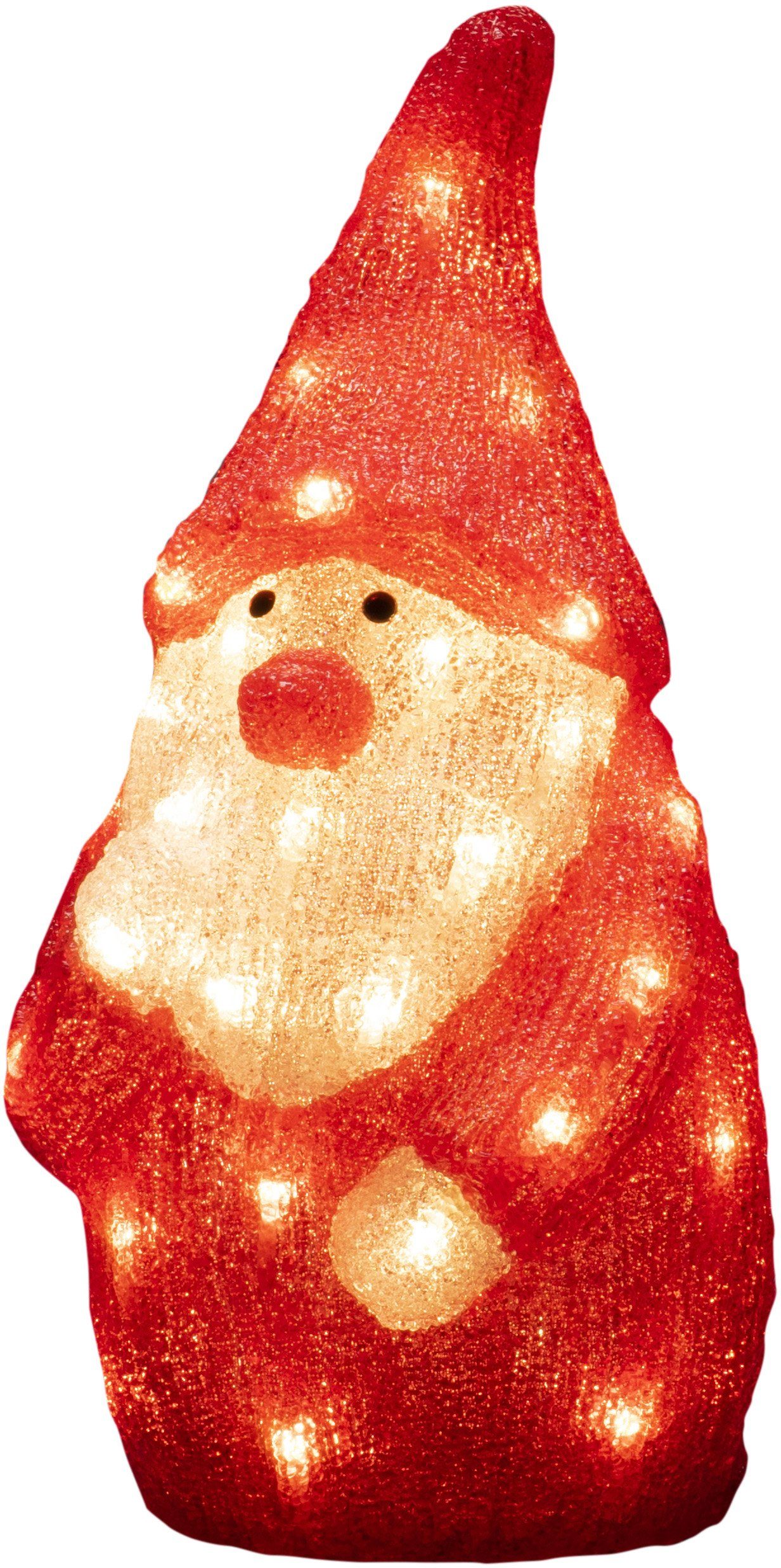 Konstsmide 6243-103 Acryl figuur Energielabel: G (A G) Kerstman Warmwit LED Rood, Wit