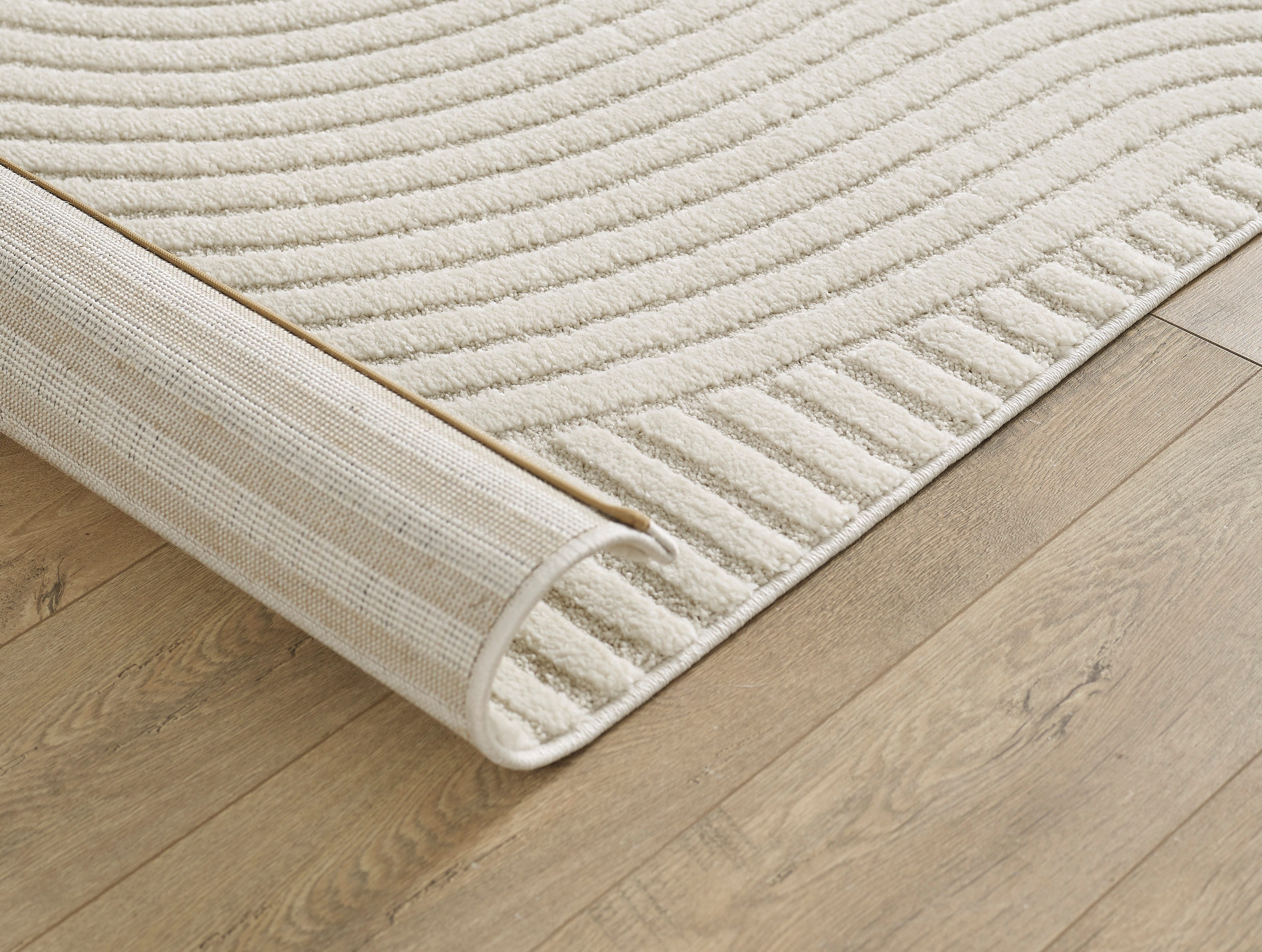 merinos Vloerkleed Elio moderne kortpolige tapijt met hoog-laag effect, 3d effect