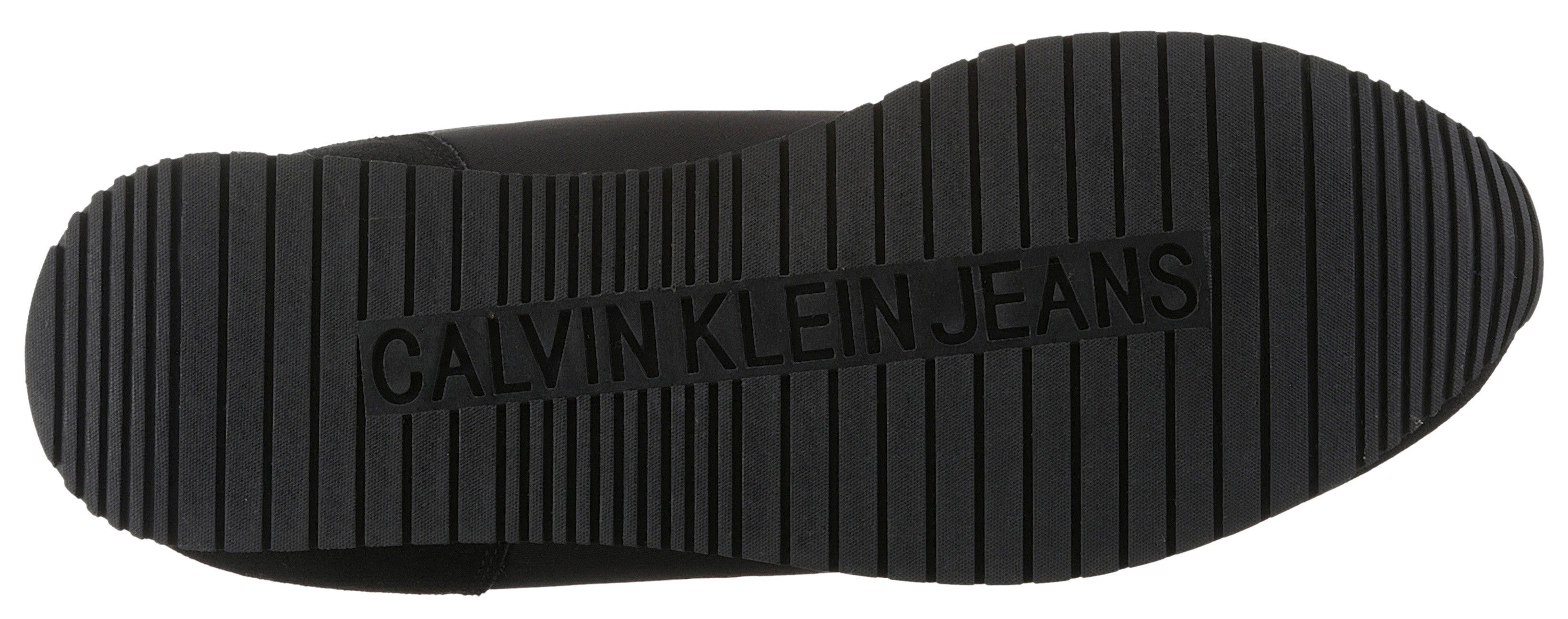 Calvin Klein Plateausneakers RETRO RUNNER ICONIC SNK vrijetijdsschoen, veterschoen, lage schoen met zij ck-logo