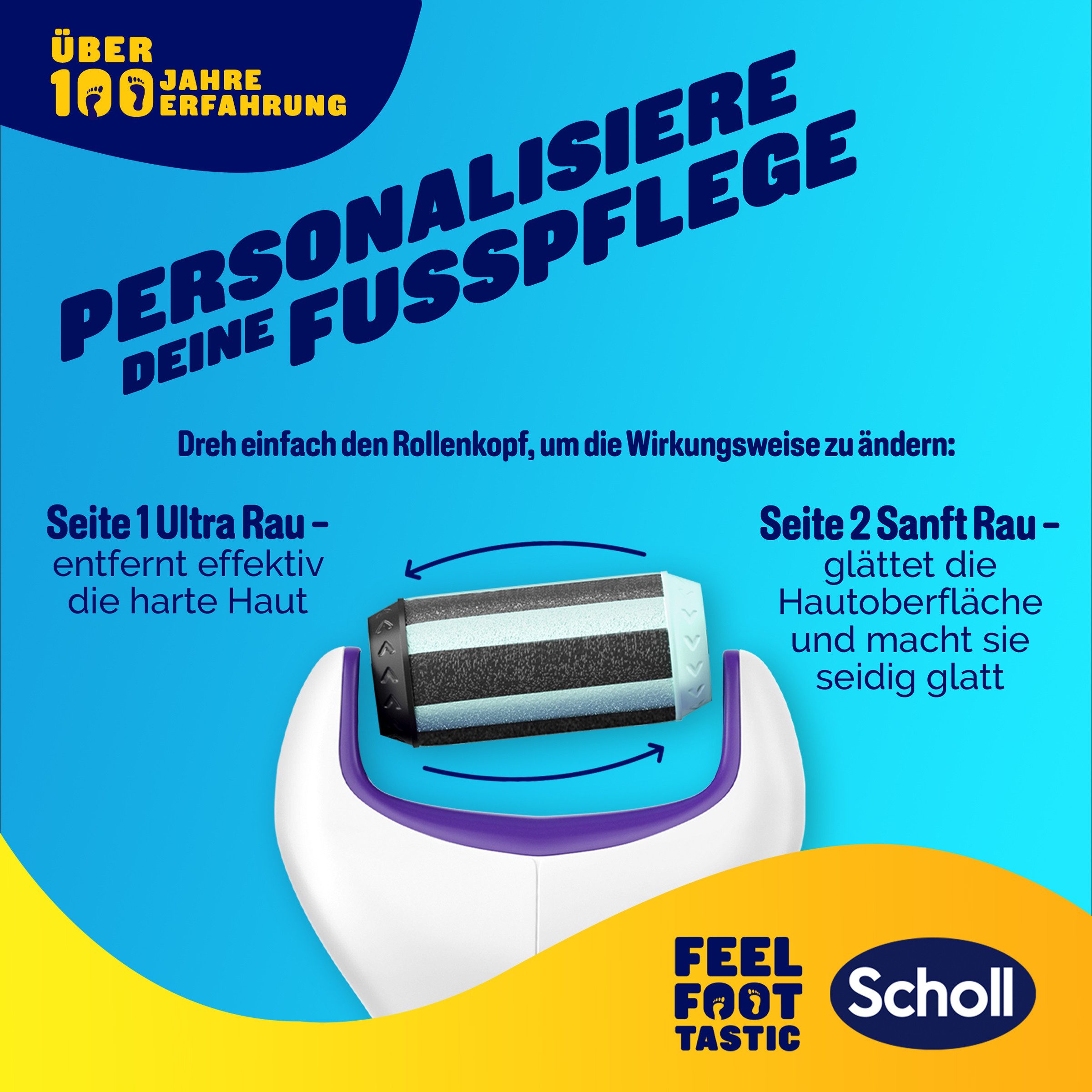 Scholl Elektrische eeltverwijderaar Expert Care 2-in-1 File & Smooth elektrischer Hornhautentferner (set)