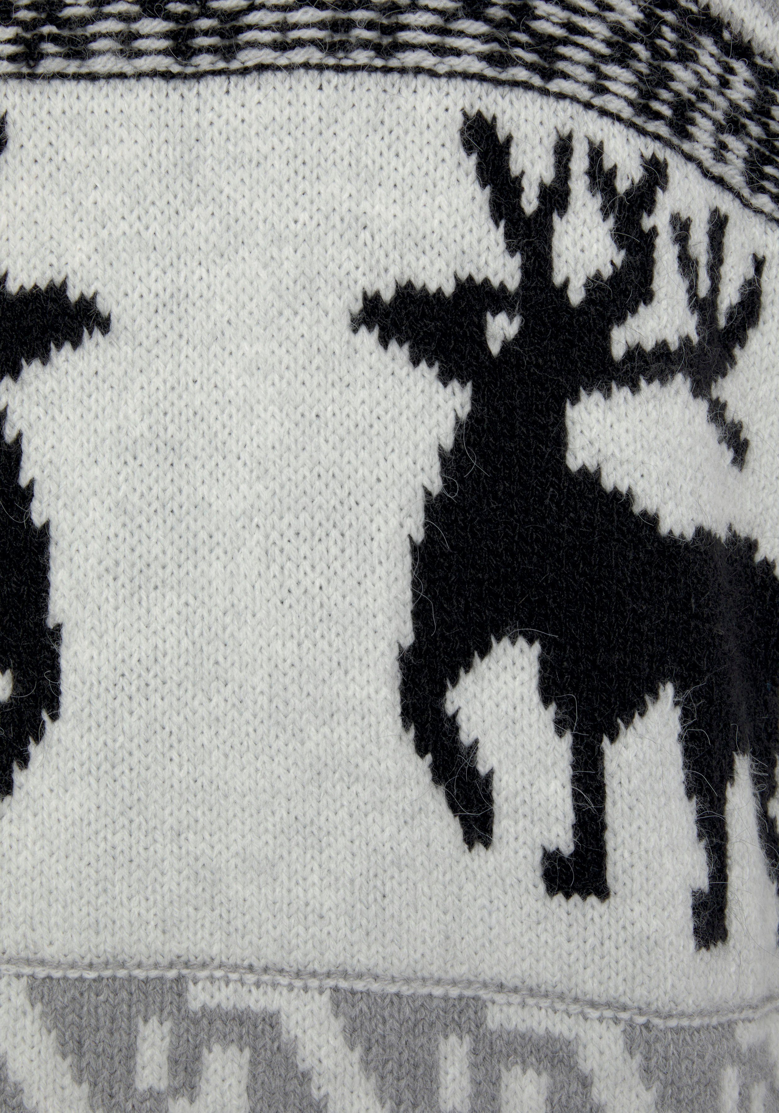 Vivance Coltrui met wintermotief, gebreide trui, noorse trui, kersttrui
