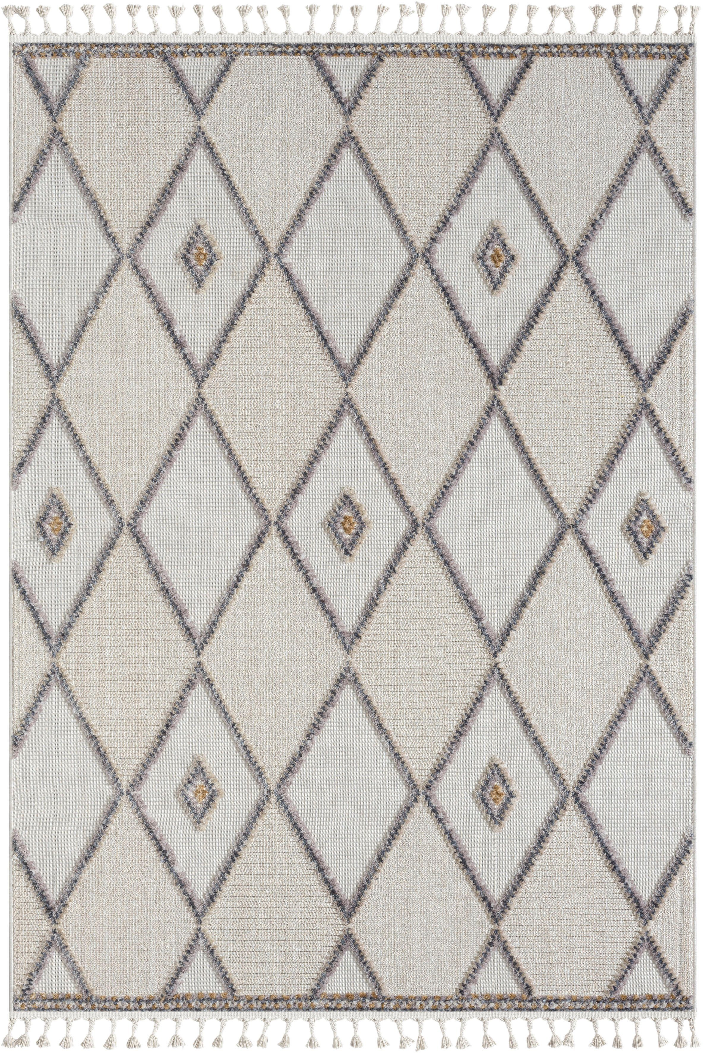 Myflair Möbel & Accessoires Vloerkleed Luana 2 voorraadopruiming Kortpolig, sisal-look, met franjes, bijzonder zacht door microvezel