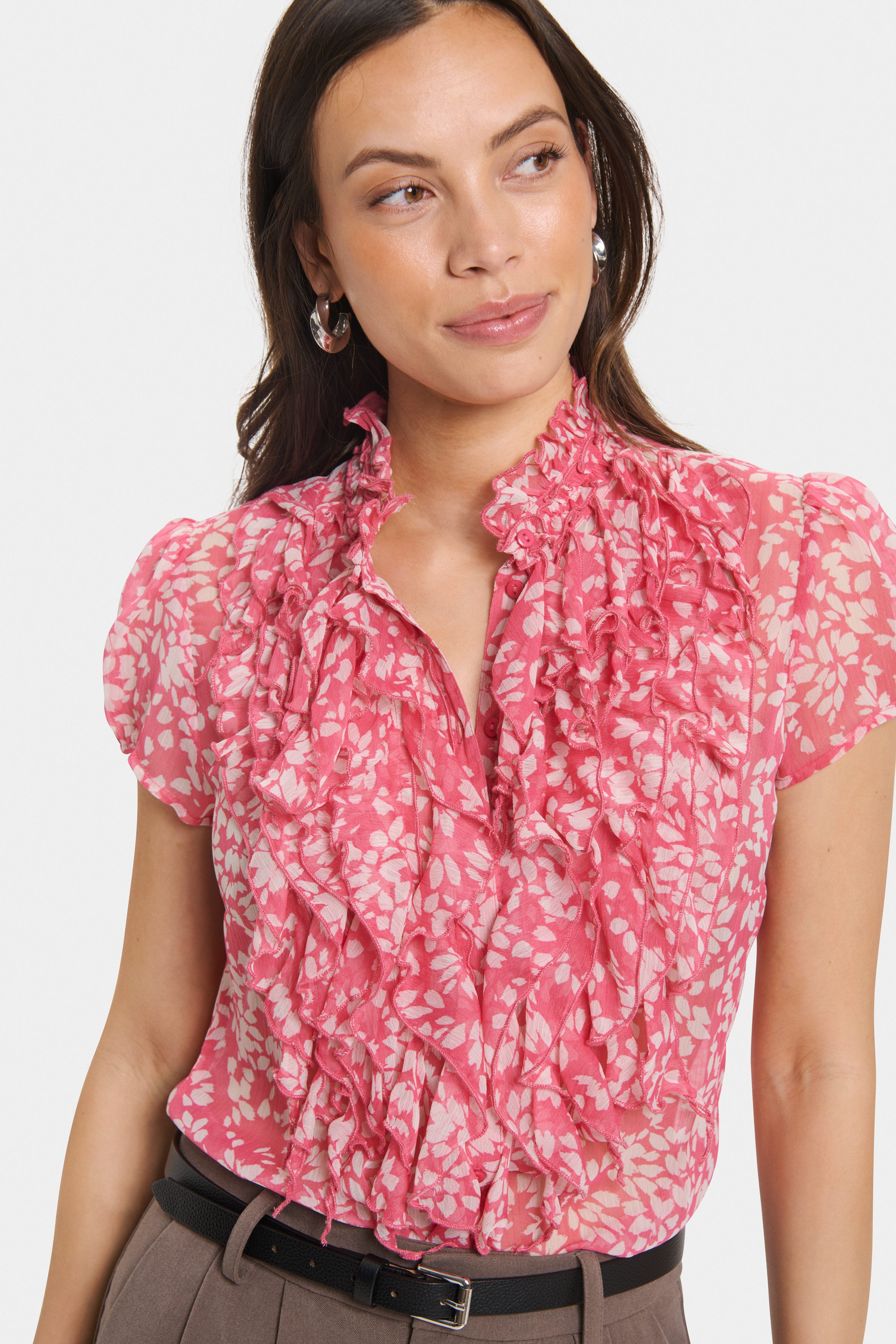 Saint Tropez Blouse met ruches LiljaSZ Crinkle SS Shirt