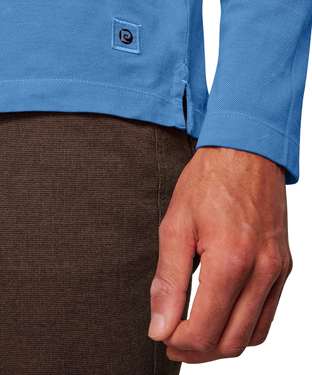 Pierre Cardin Poloshirt met lange mouwen met knoopsluiting
