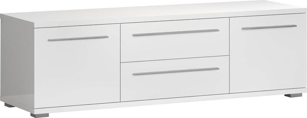 Places of Style Tv-meubel Piano TV-kast in breedte 165 of 180 cm met soft-close functie Hoogglans UV-gelakt, Br 180 cm met verschillende deur- en ladeafmetingen