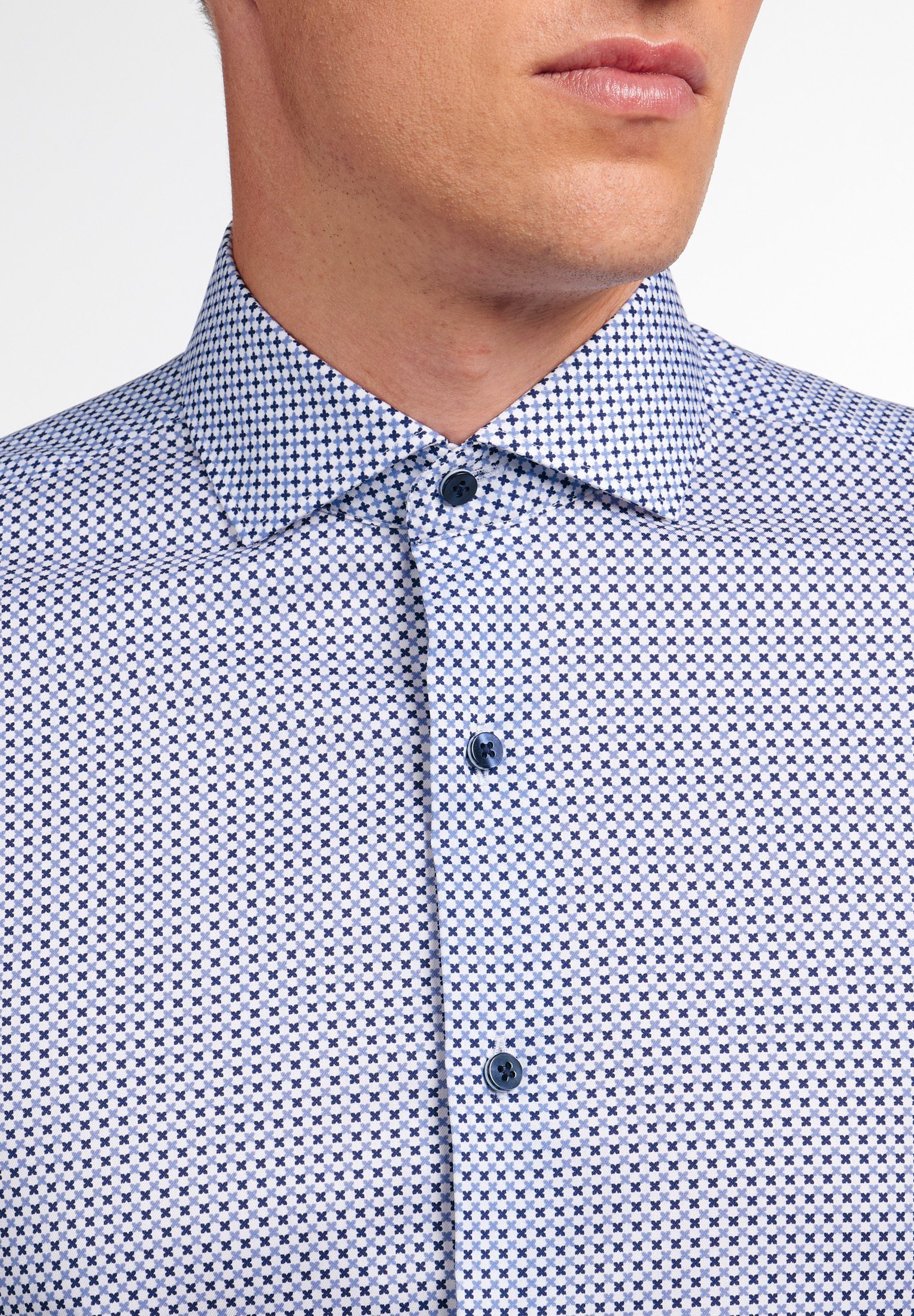 Eterna Overhemd met lange mouwen Slim fit