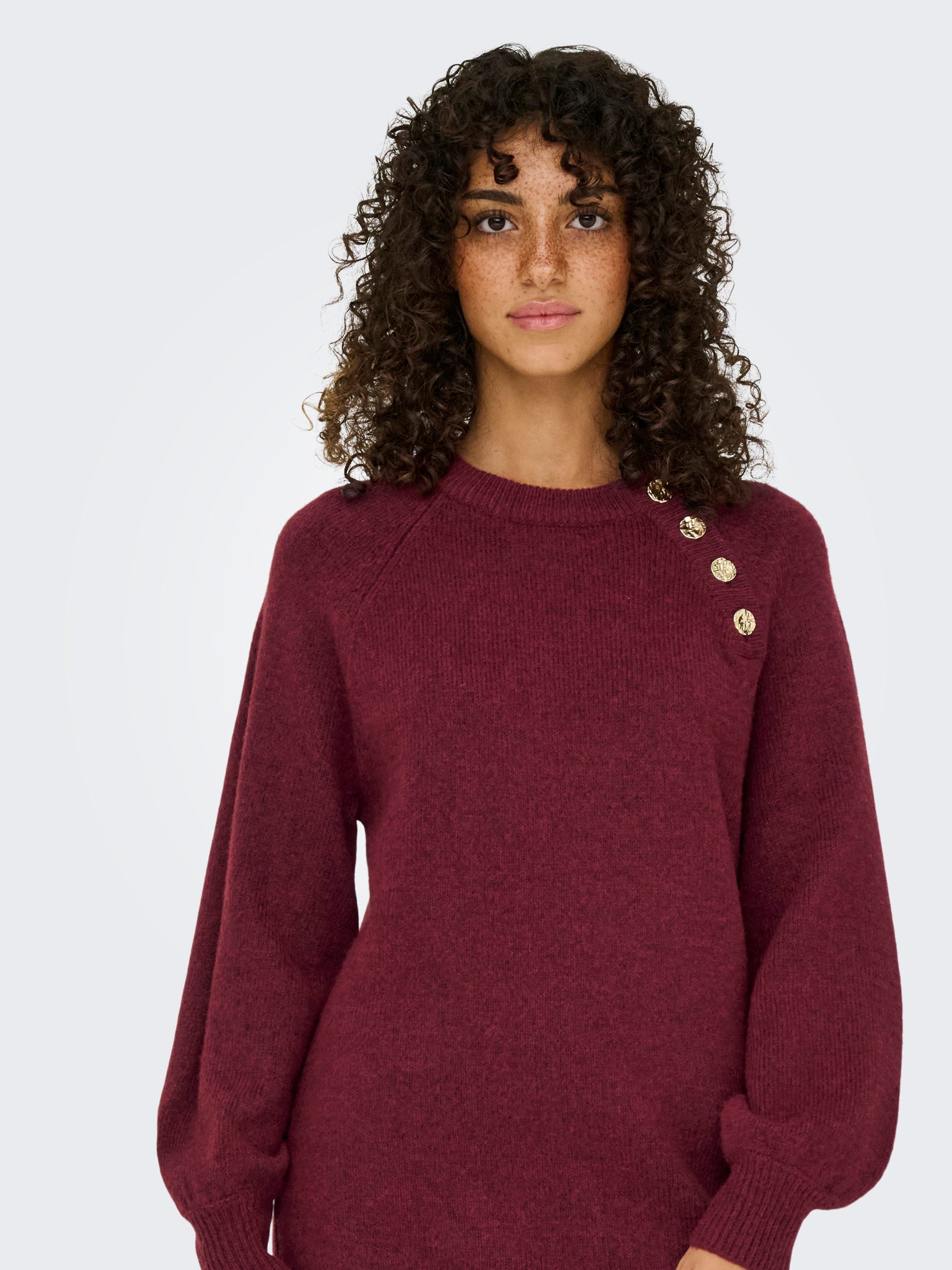 Only Midi-jurk ONLEMMA LIFE LS BUTTON ONEC DRESS CC KNT