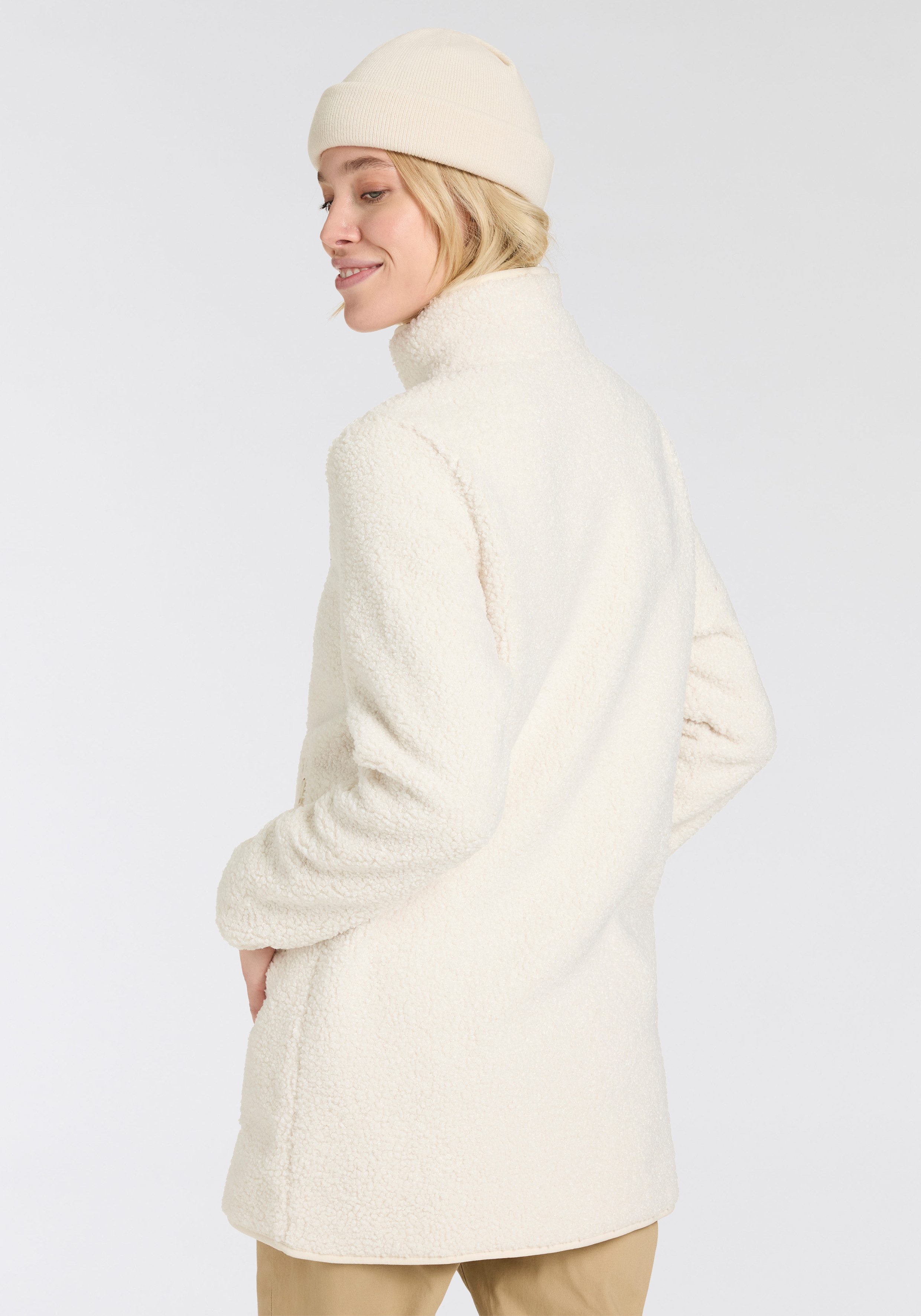 Jack Wolfskin Fleecejack HIGH CURL COAT W warme sherpa fleece mantel