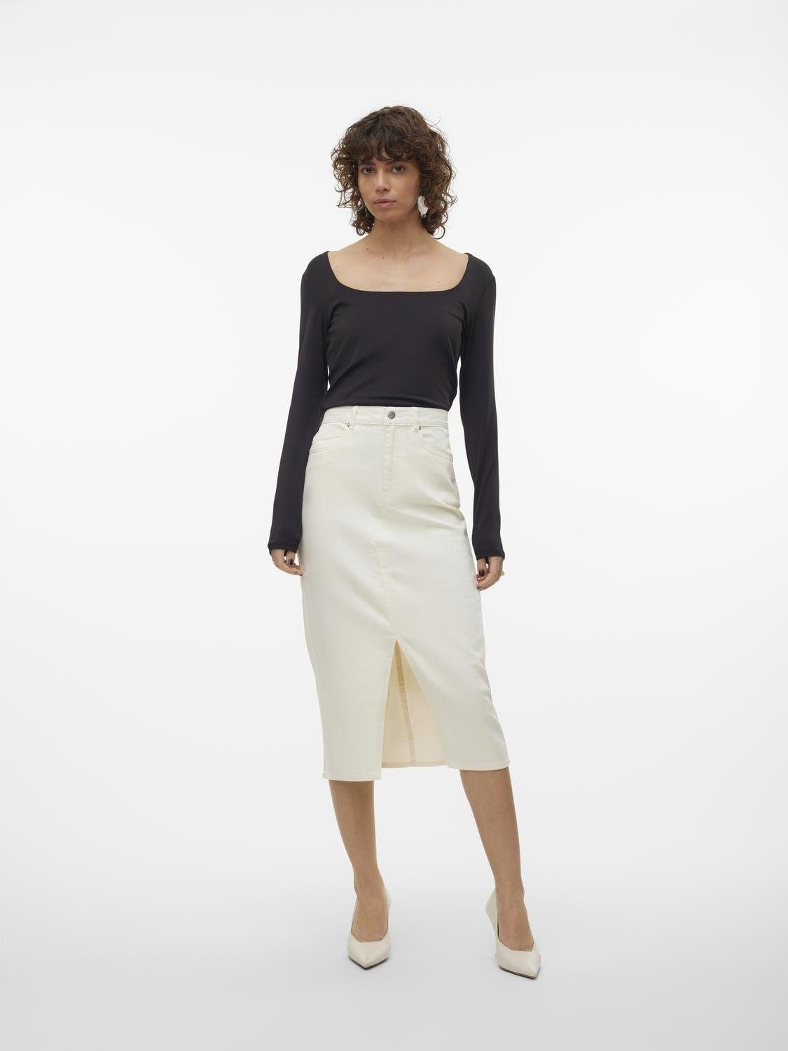 Vero Moda Shirt VMMILLION LS SQUARE TOP 2-WAY JRS
