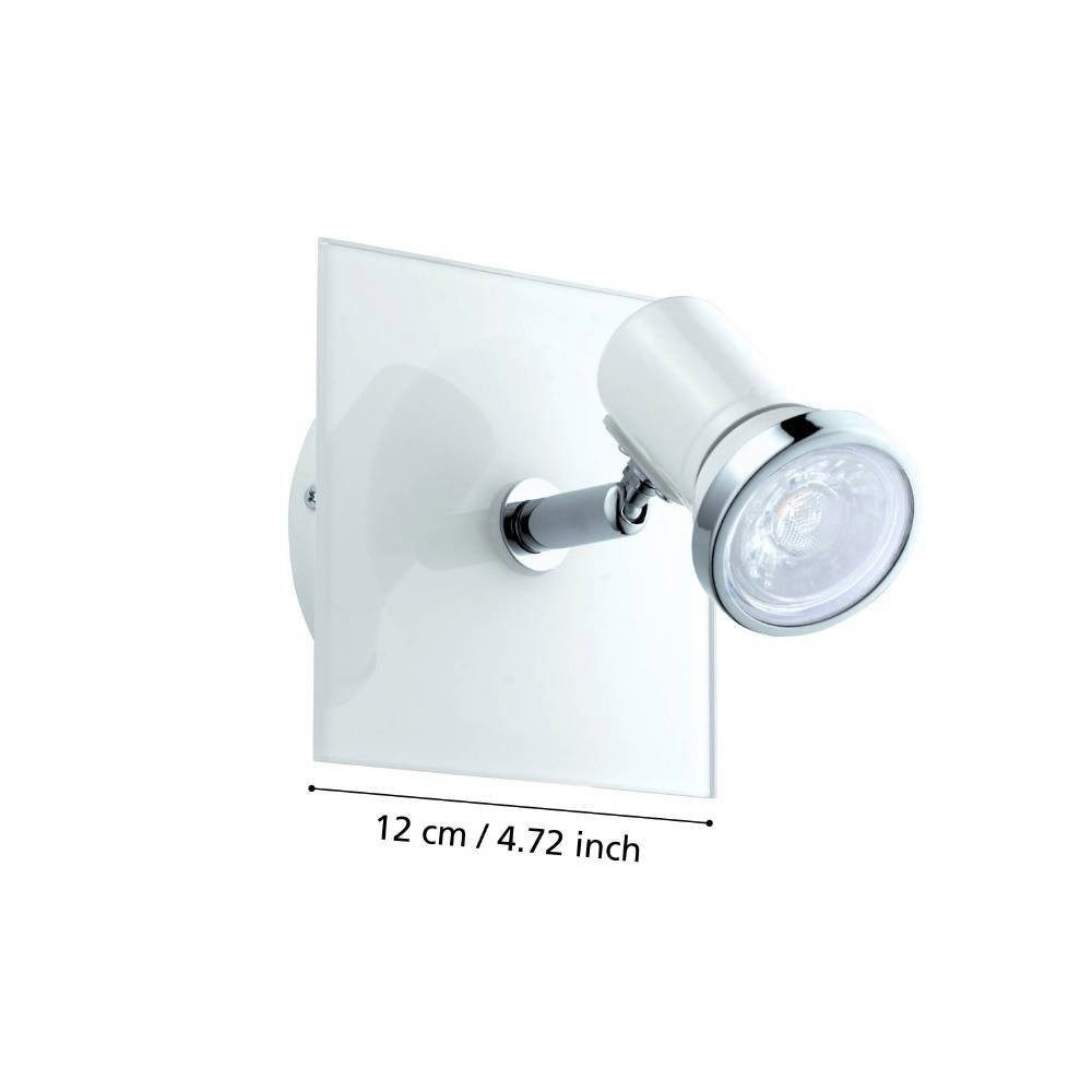 EGLO Wandlamp TAMARA wandlamp, badkamerlamp, spot, wit, chroom, GU10, IP44