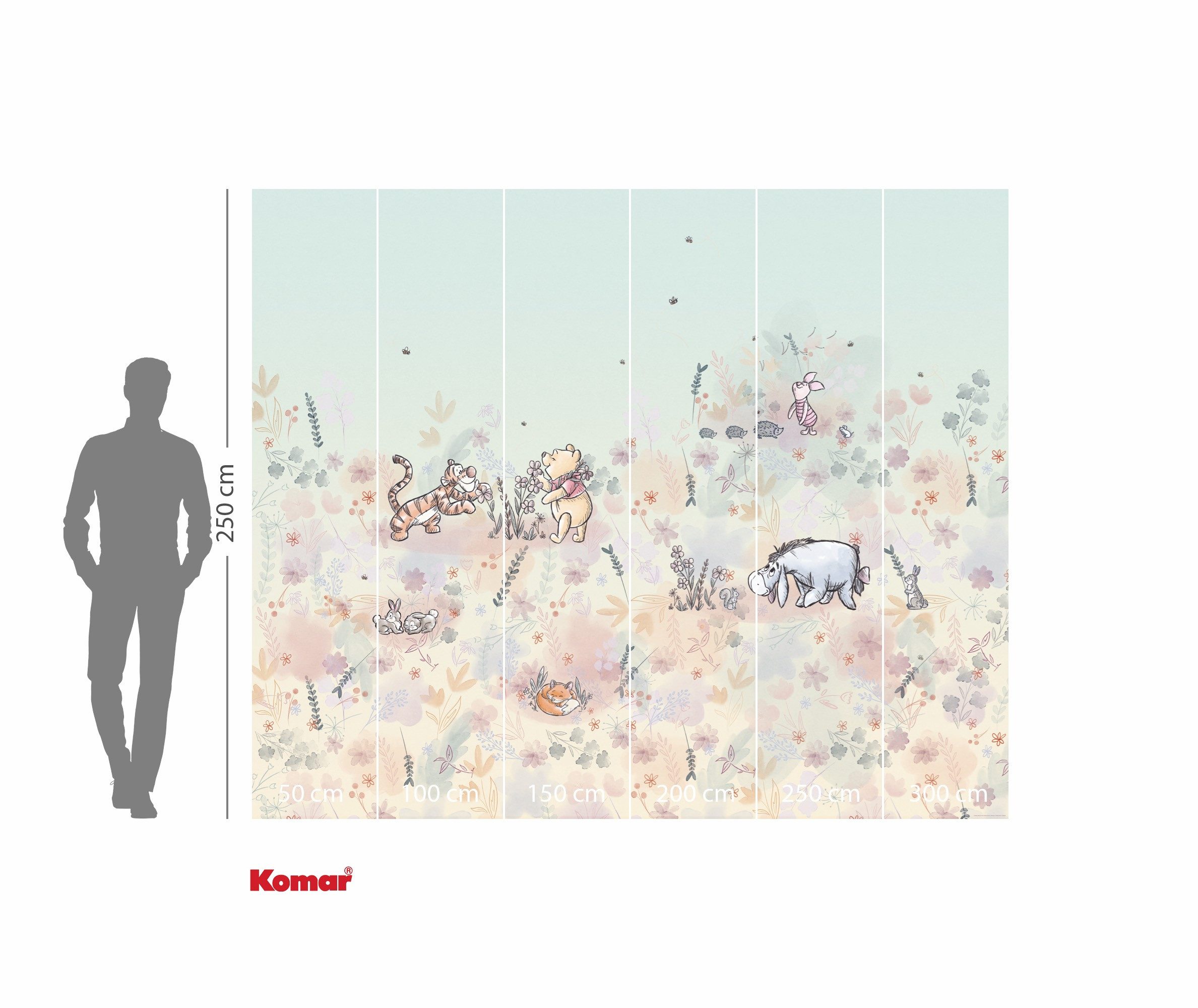 Komar Kinderbehang Disney Winnie the Pooh Flowerfield (1 stuk)