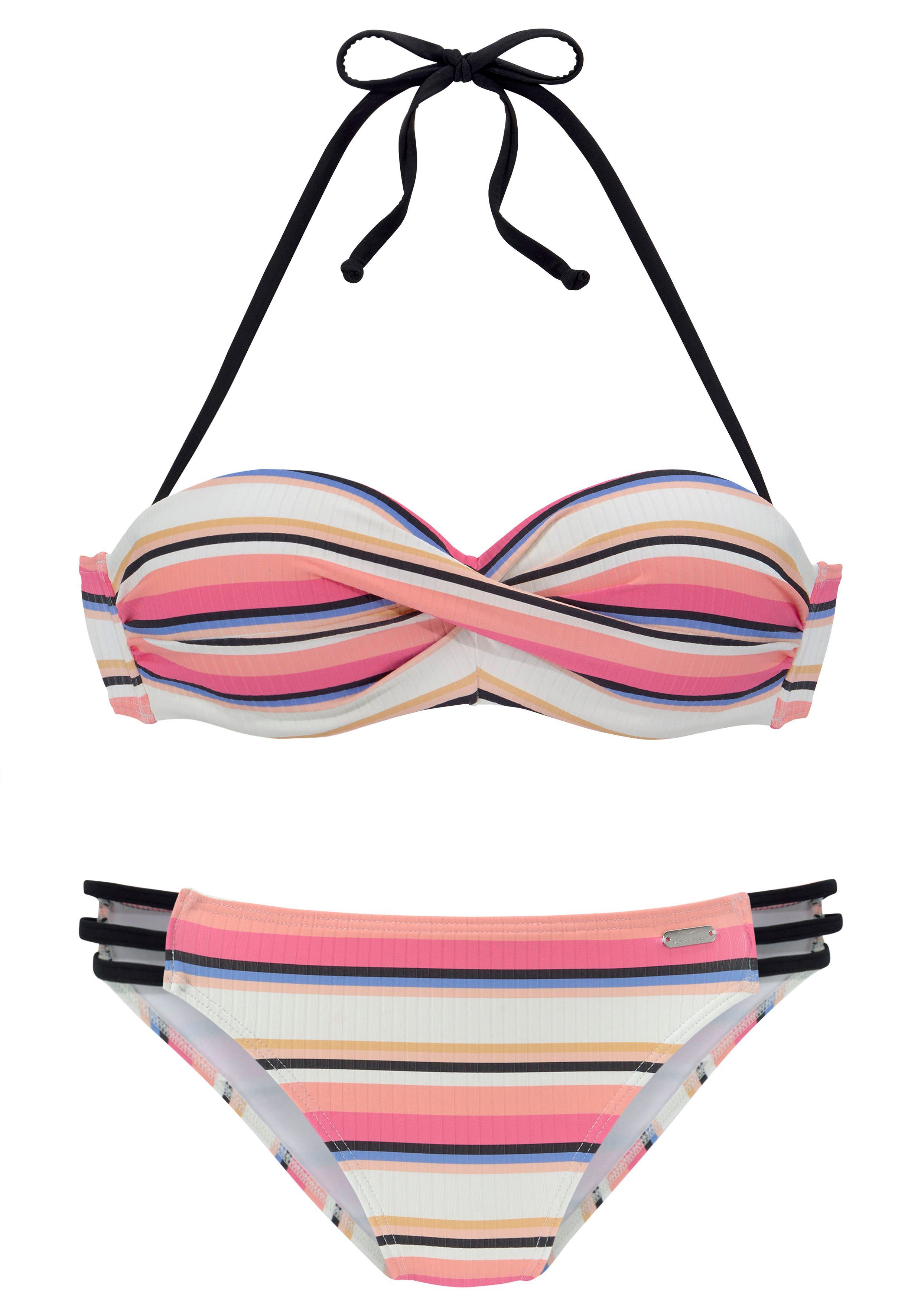 Venice Beach Beugelbikini in bandeaumodel met gestructureerde materiaal