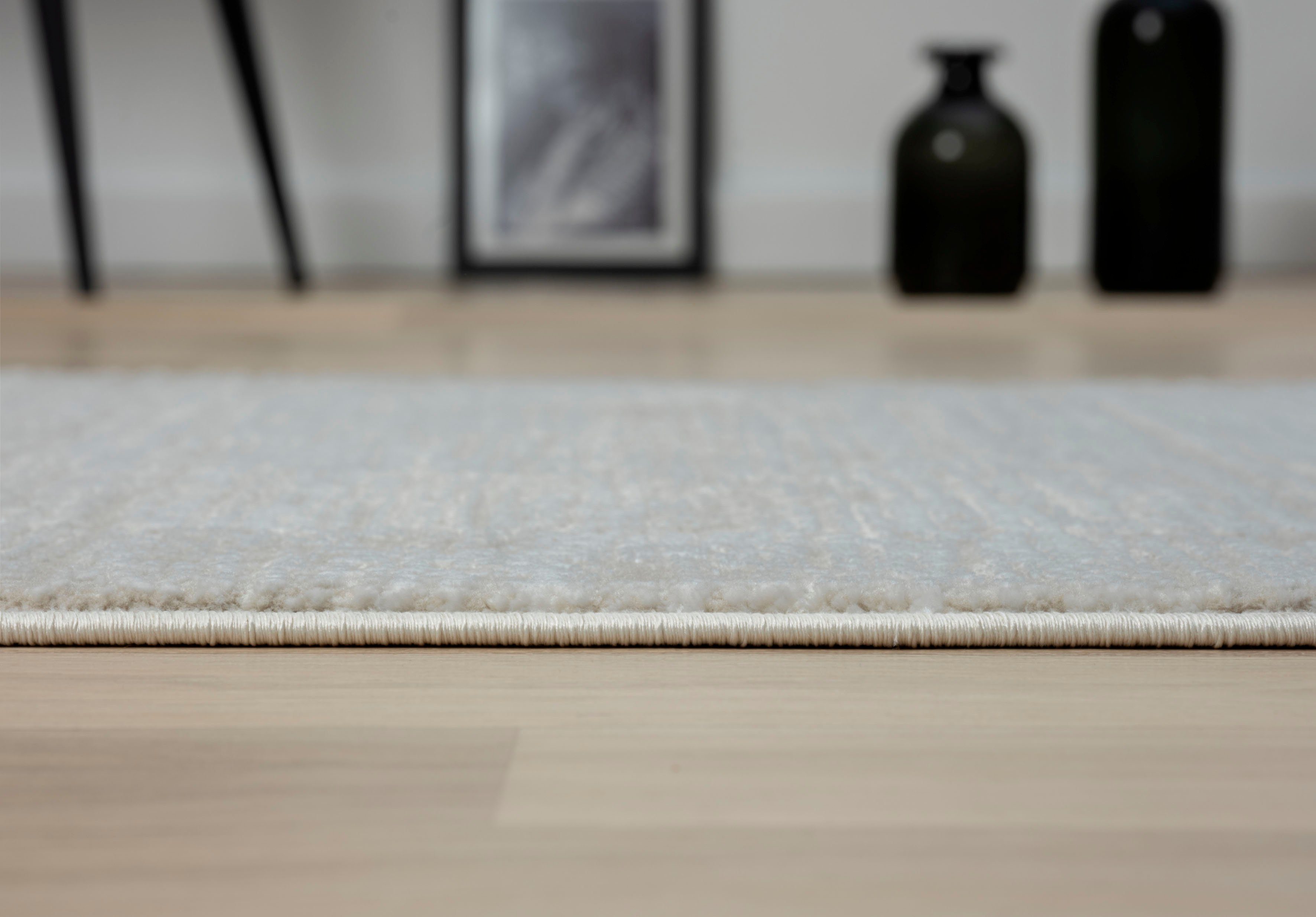 Myflair Möbel & Accessoires Vloerkleed Mijn Hemel, MAGAZIJNOPRUIMING! Kortpolig, Scandi-look, bijzonder zacht door microvezel, met franjes