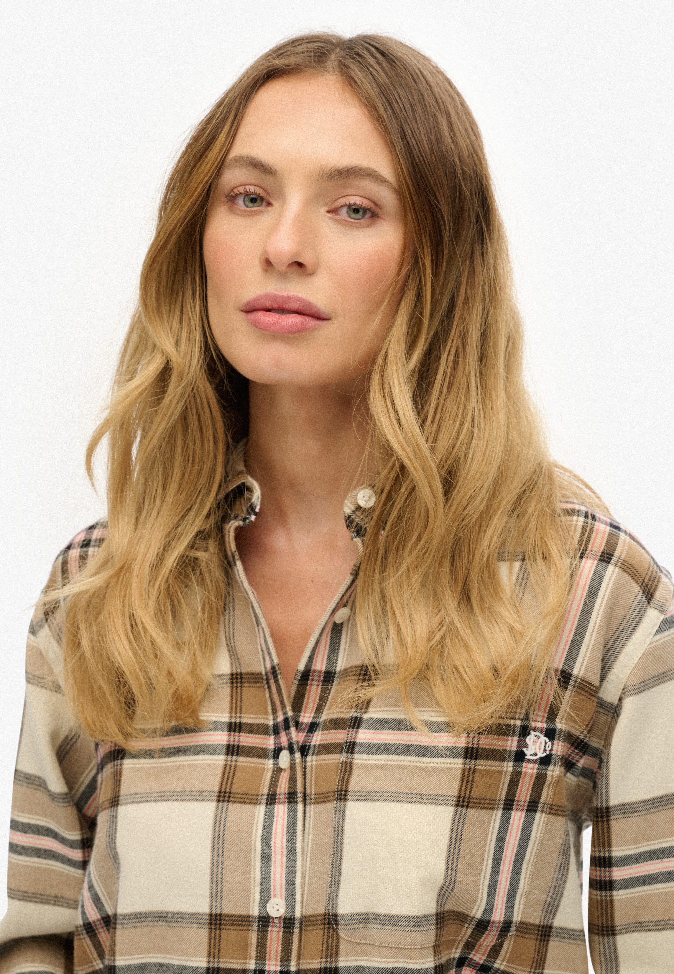 Superdry Geruite blouse CHECK FLANNEL BOYFRIEND SHIRT