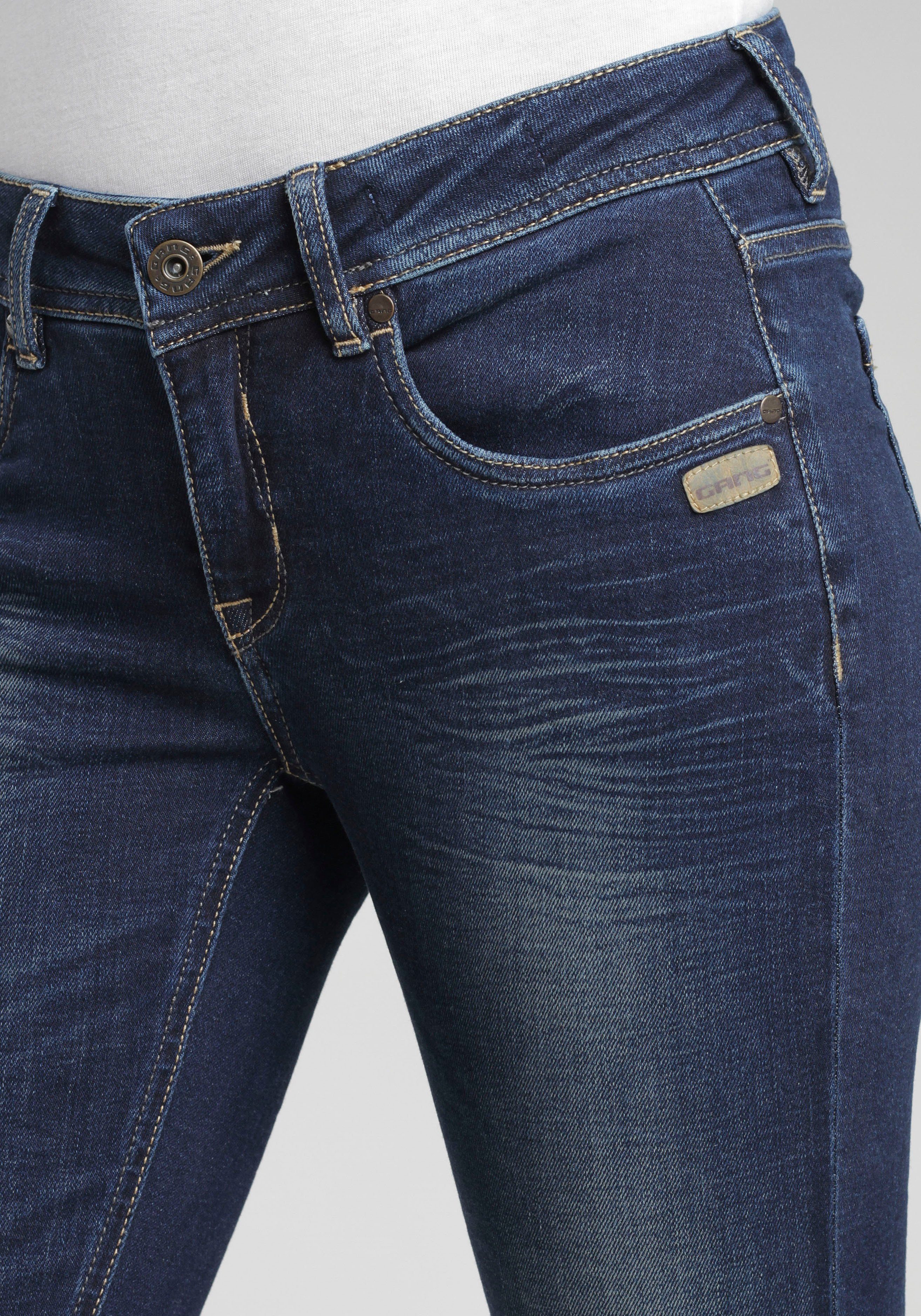 GANG Skinny fit jeans 94Faye in flanking-stijl
