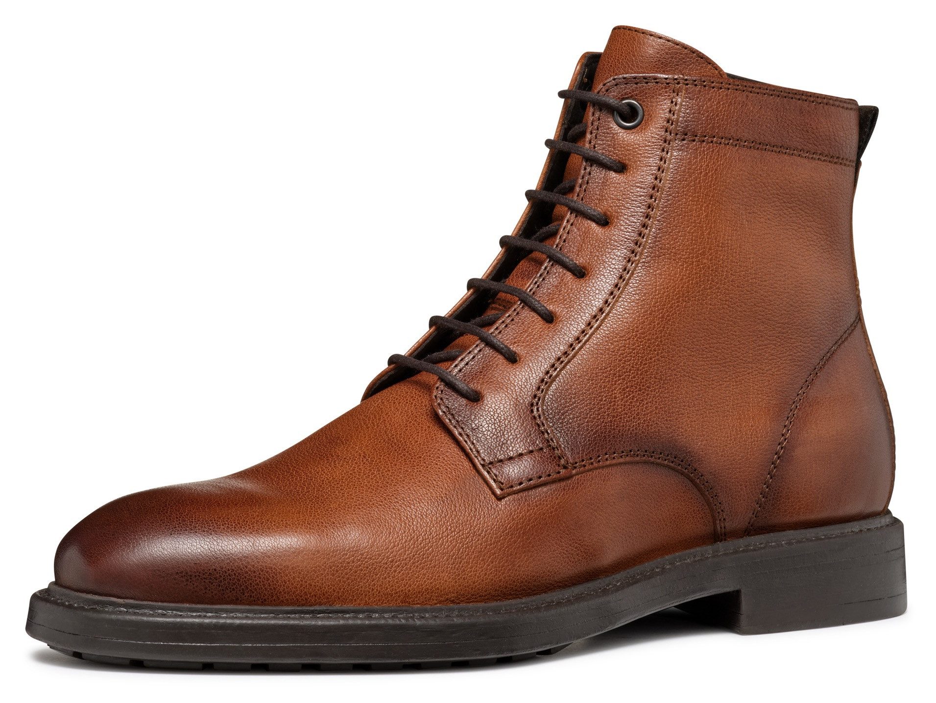 Geox Veterschoenen U TIBERIO D Zakelijke schoen, feest schoen met fijne blokhak heren veterschoenen maat 41 EU bruin