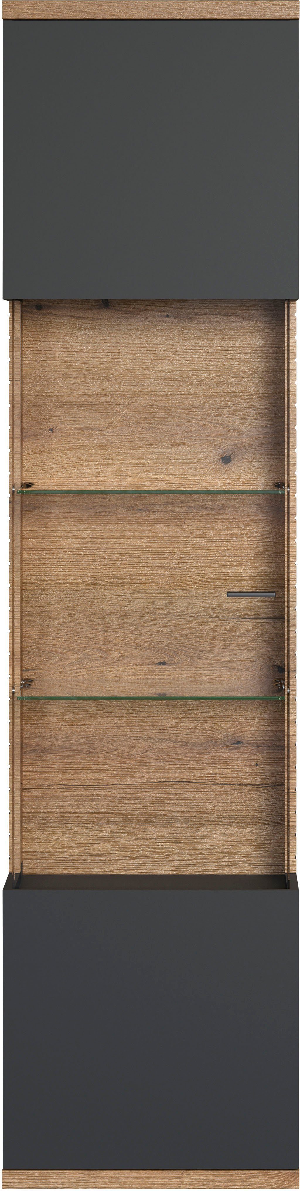INOSIGN Vitrinekast GALWAY Woonkamer vitrine in ribbellook en royale presentatieoppervlak