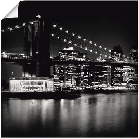 Artland artprint NYC Brooklyn Bridge bei Nacht