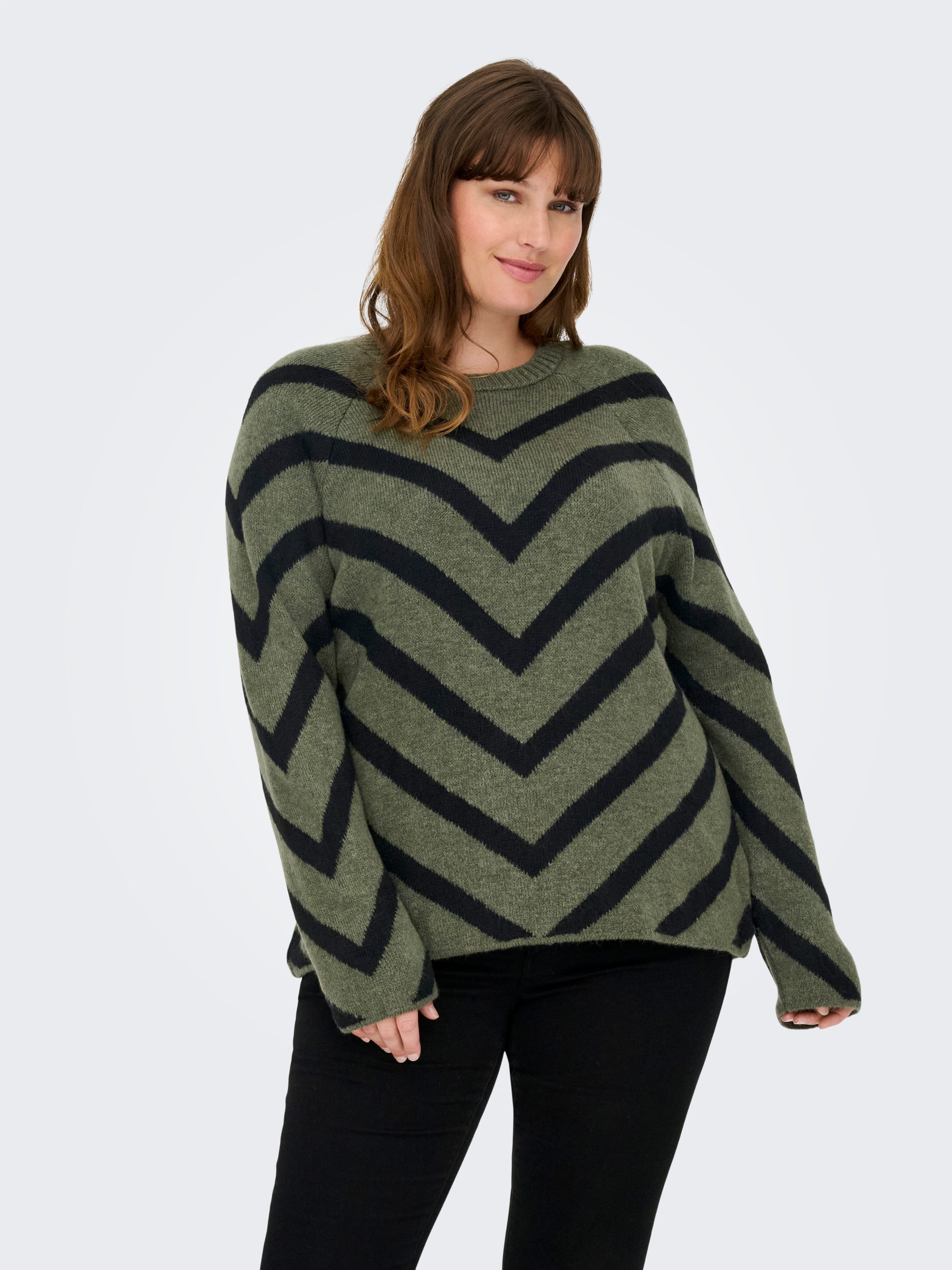 ONLY CARMAKOMA Gebreide trui CARELIZA L/S PULLOVER KNT NOOS