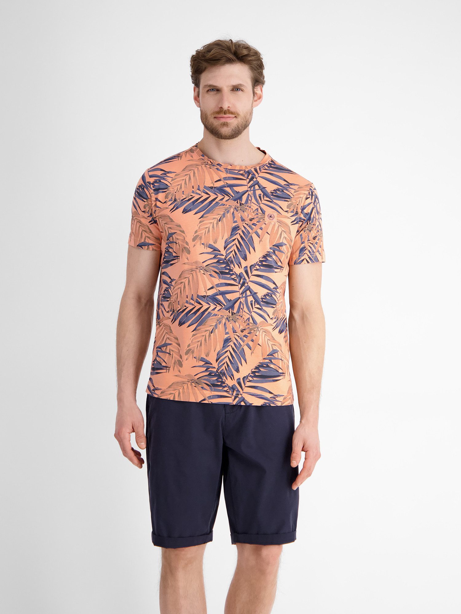 Lerros T-shirt LERROS heren T-shirt, zomers bloemig bedrukt