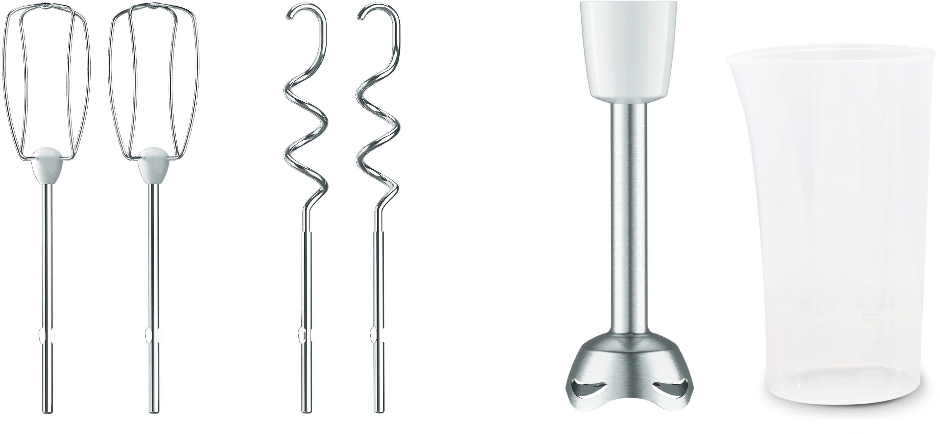 Tefal Handmixer Prep'Mix+ Turbo-functie, 2 kloppers, 2 kneedhaken, staafmixer-opzetstuk, HT4621