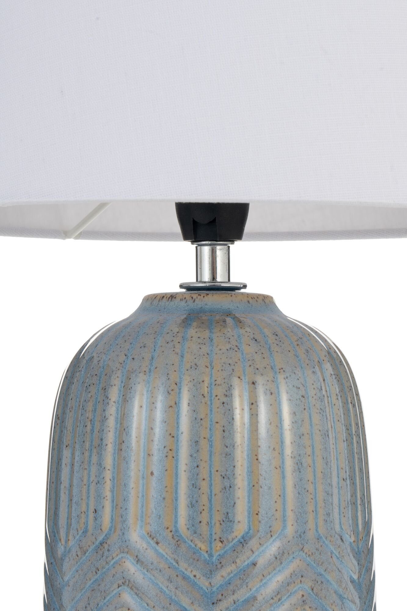 Pauleen Tafellamp Glowing Hug max20W blauw/beige 230V stof/keramiek
