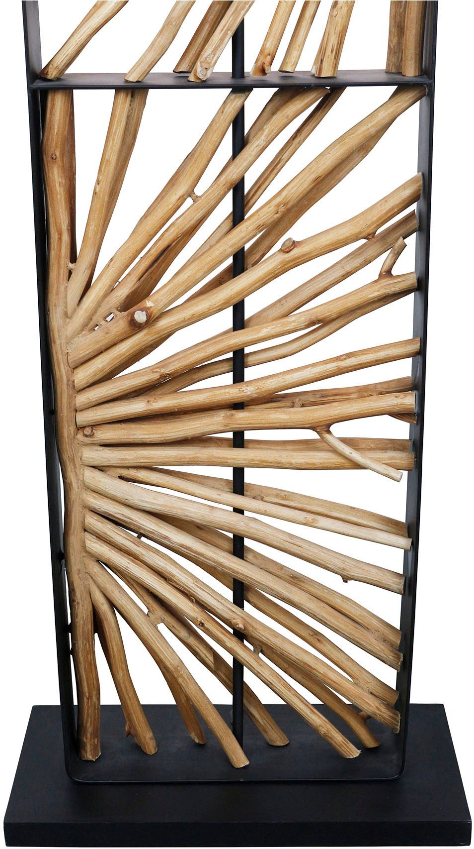 SalesFever Staande lamp Drijfhout Scherm binnenin goudkleur (1 stuk)