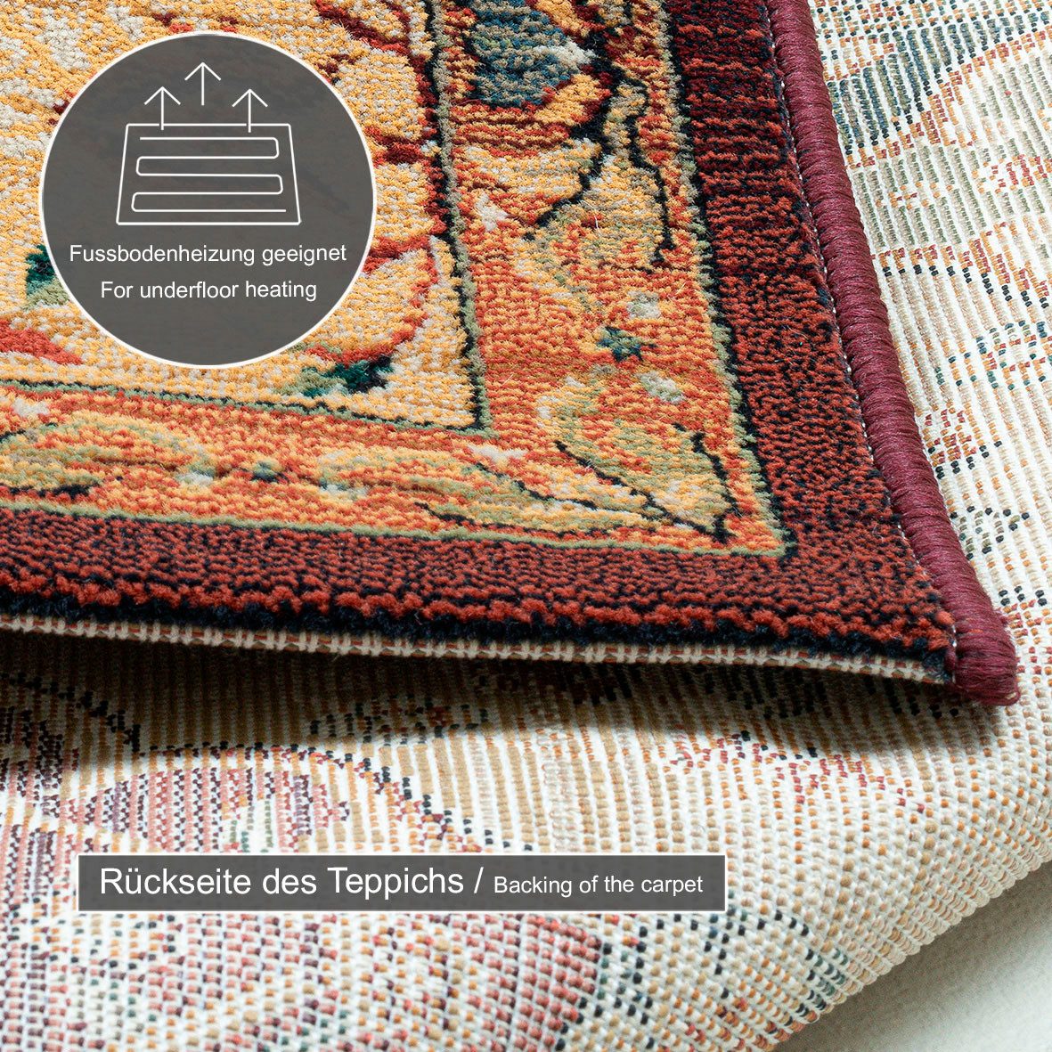 THEKO Vloerkleed Gabiro 208 Oriënt-look, ideaal in de woonkamer & slaapkamer
