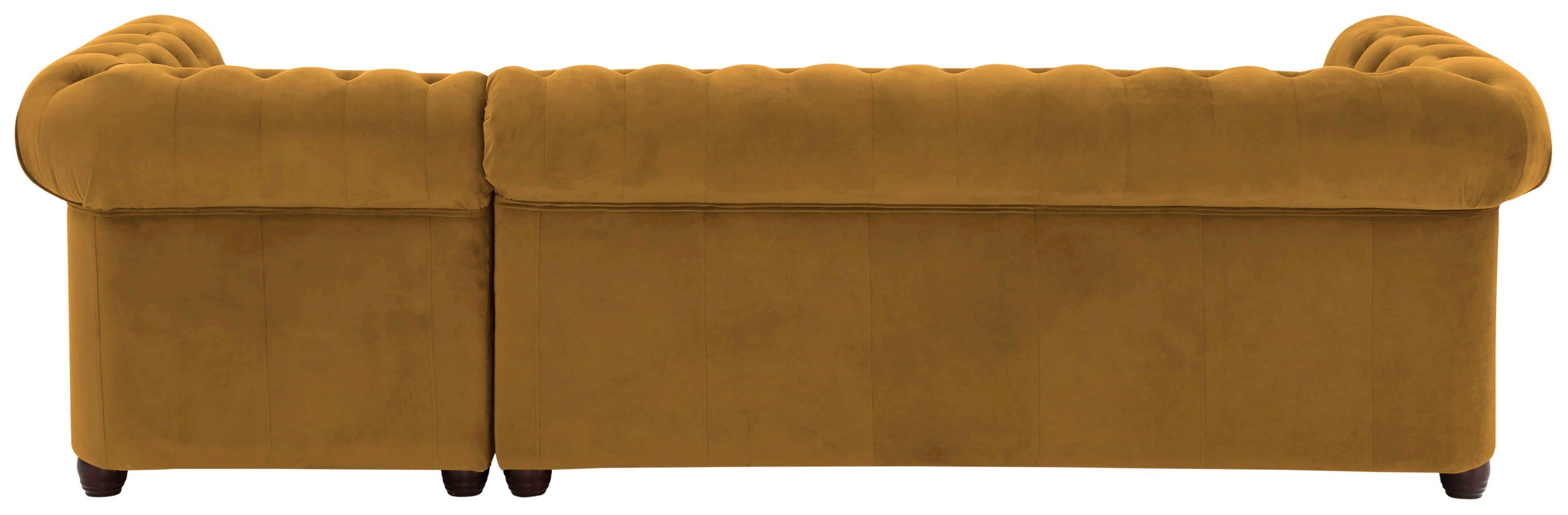 Home affaire Chesterfield-bank New Castle L-vorm hoogwaardige capitonnage in chesterfield-design, bxdxh: 255(171x72)