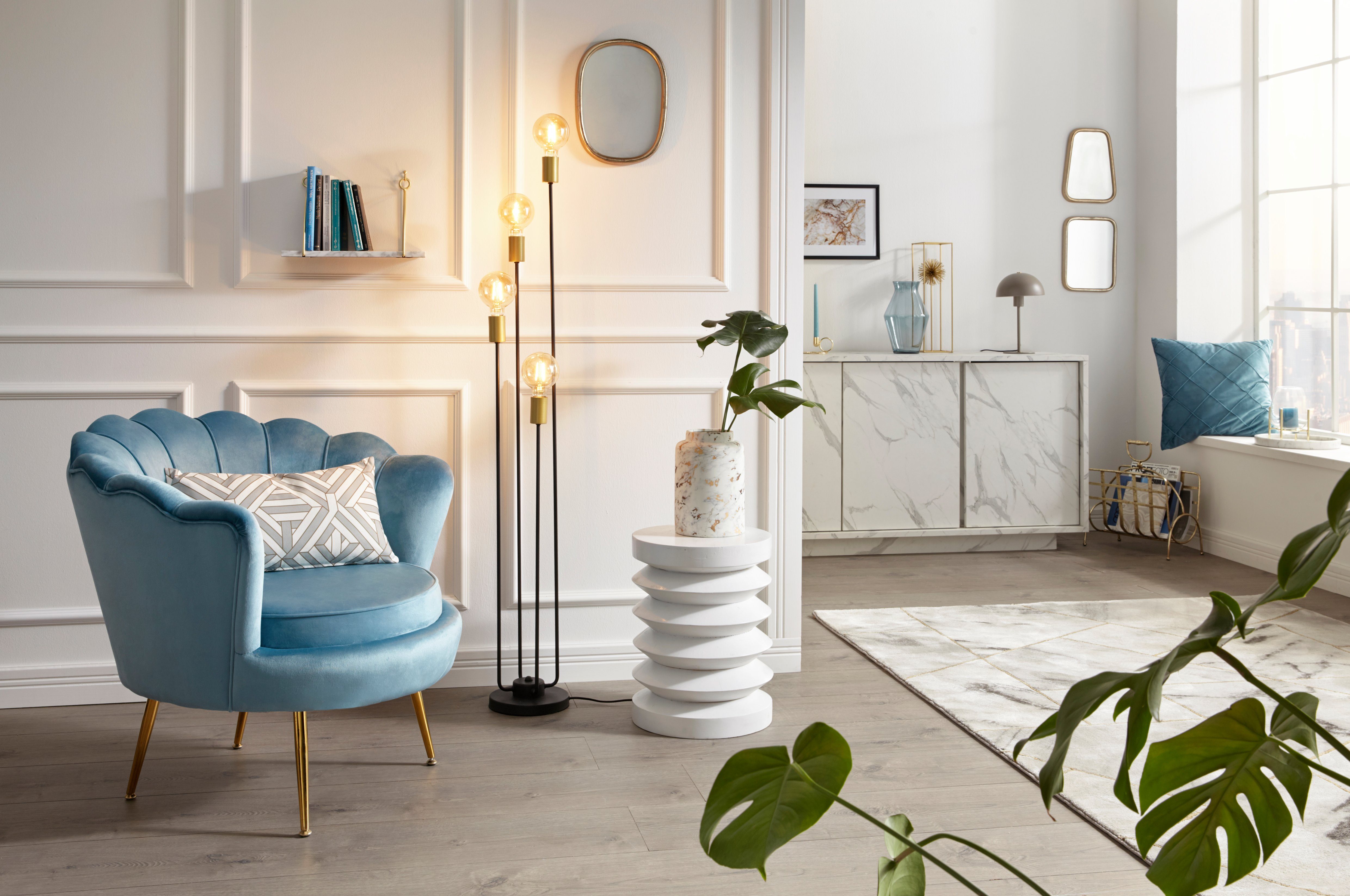 LeGer Home by Lena Gercke Tafellamp Linnea paddestoel lamp Paddenstoel lamp, tafellamp, metalen voet, hoogte 35,5 cm (1 stuk)
