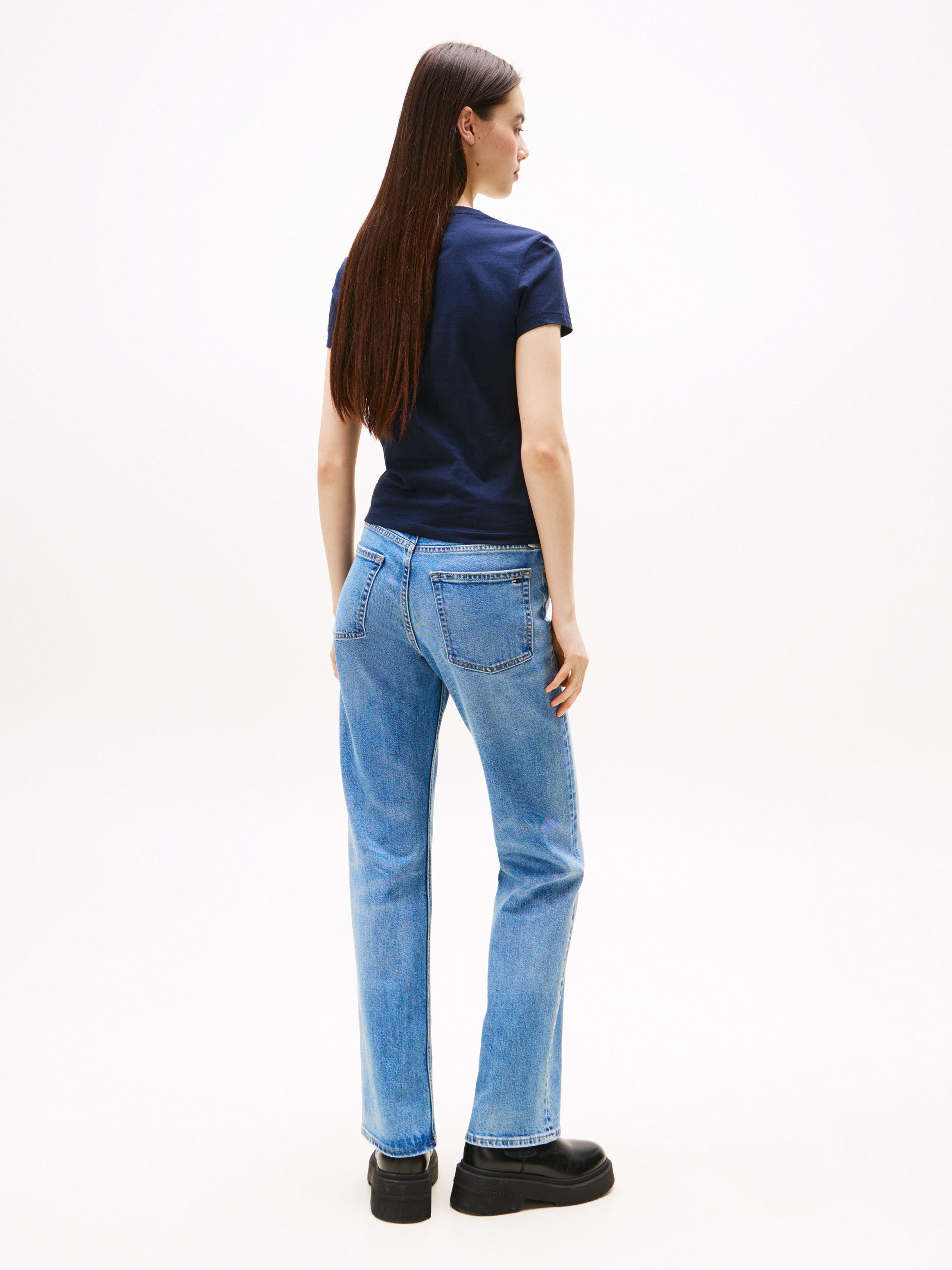 TOMMY JEANS Shirt met korte mouwen TJW SLIM ESS LOGO 1 TEE EXT