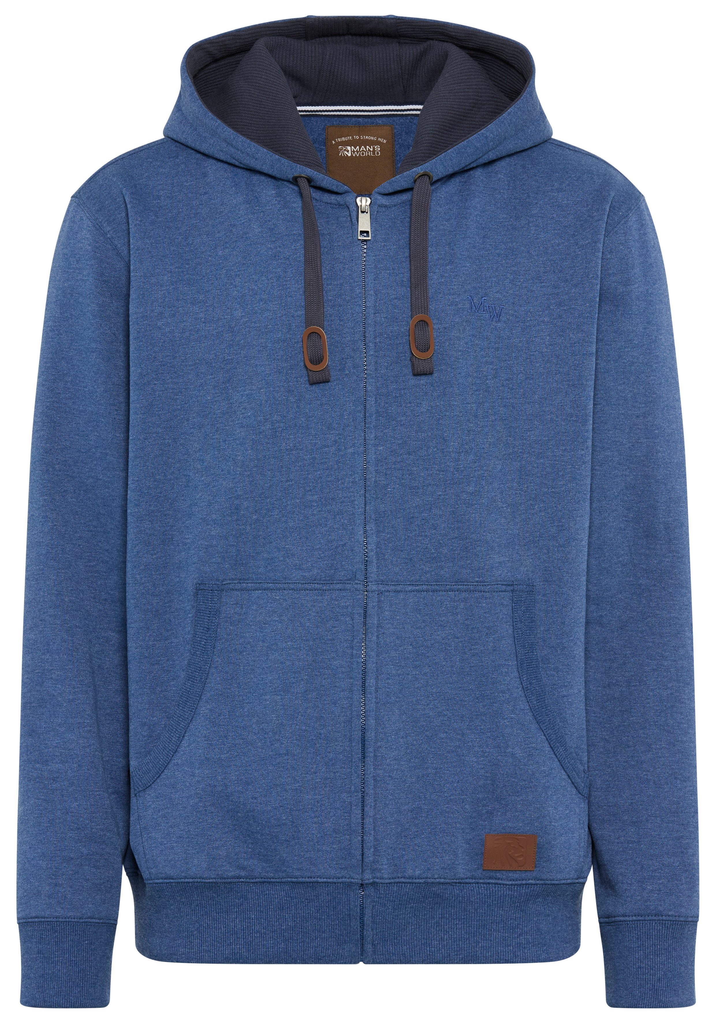 Man's World Capuchonsweatvest met contrastkleurige voering