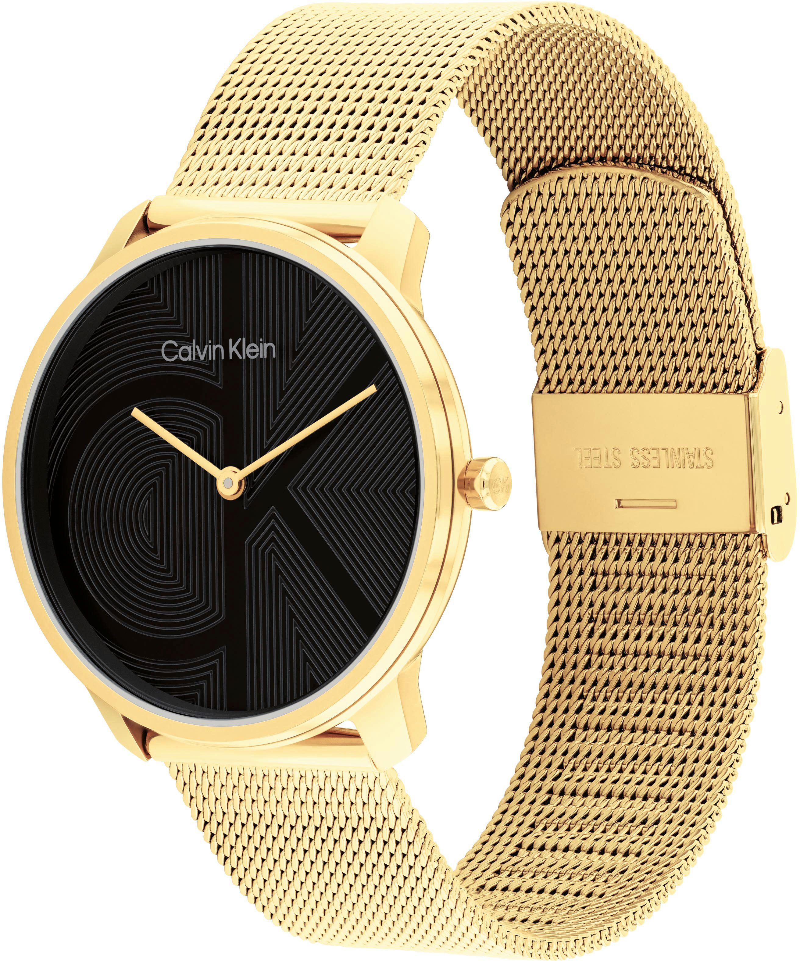 Calvin Klein Kwartshorloge CK ICONIC 35 mm Horloge, dameshorloge, stalen band, analoog