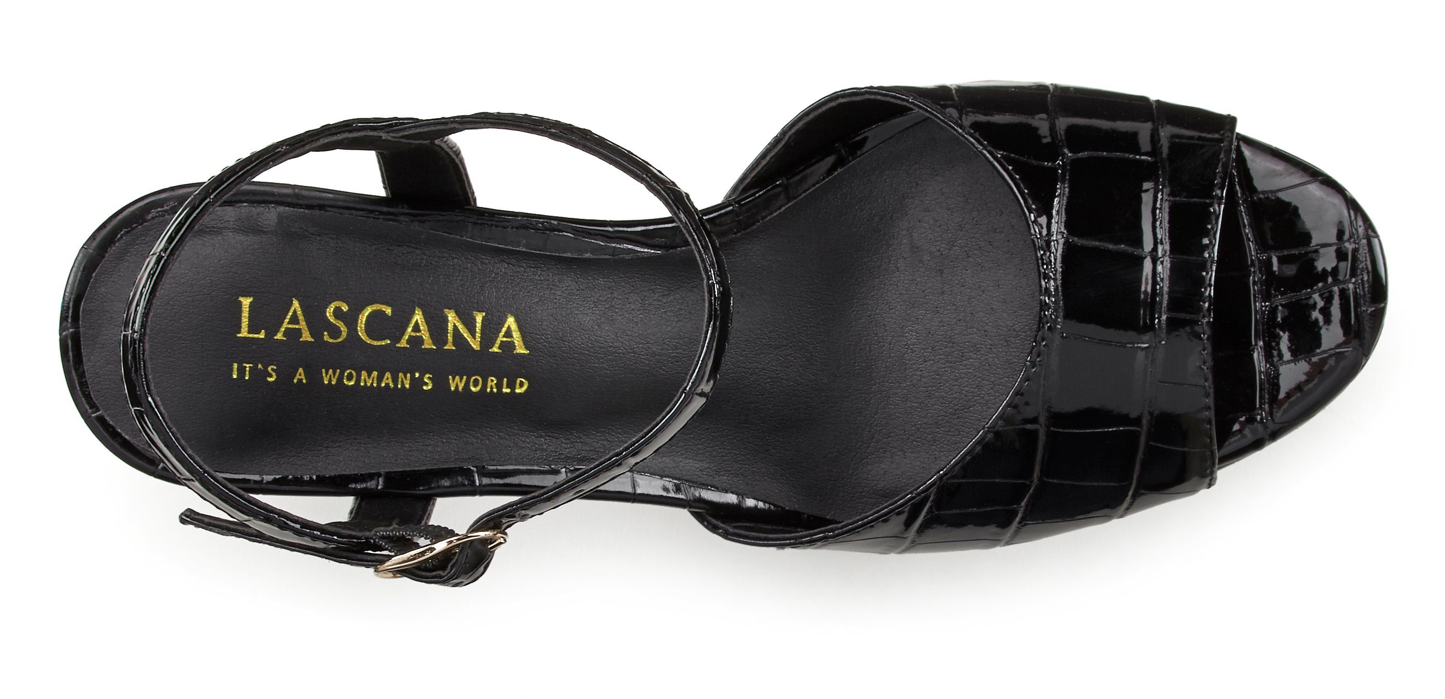 Lascana Belle Affaire Highheel sandaaltjes Zomerschoen Sandaal, erotisch open schoen met peep-toe en plateau